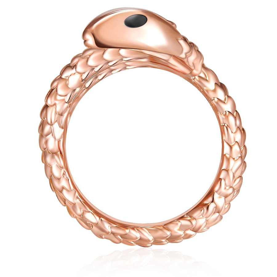 Lulu & Jane Ring Schlange Metall-Legierung verziert mit Kristallen von Swarovski in Roségold 52 Damen