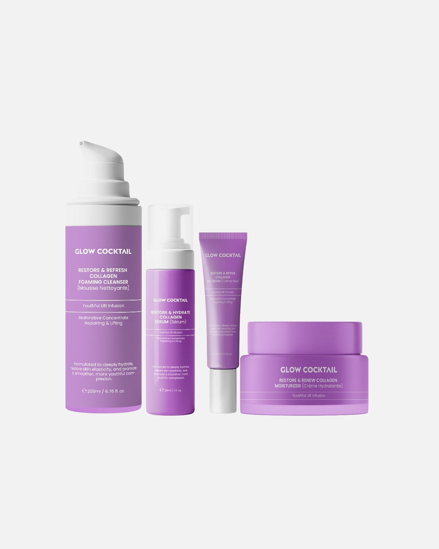 Gesichtspflegeset für Weiblich Glow Cocktail Hyaluron Komplett Set 1 Stück