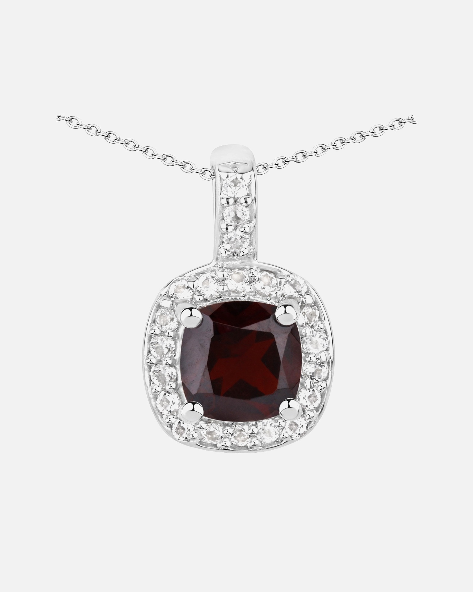 Halskette für Weiblich Rafaela Donata Kette Sterling Silber Peridot in Silber Granat