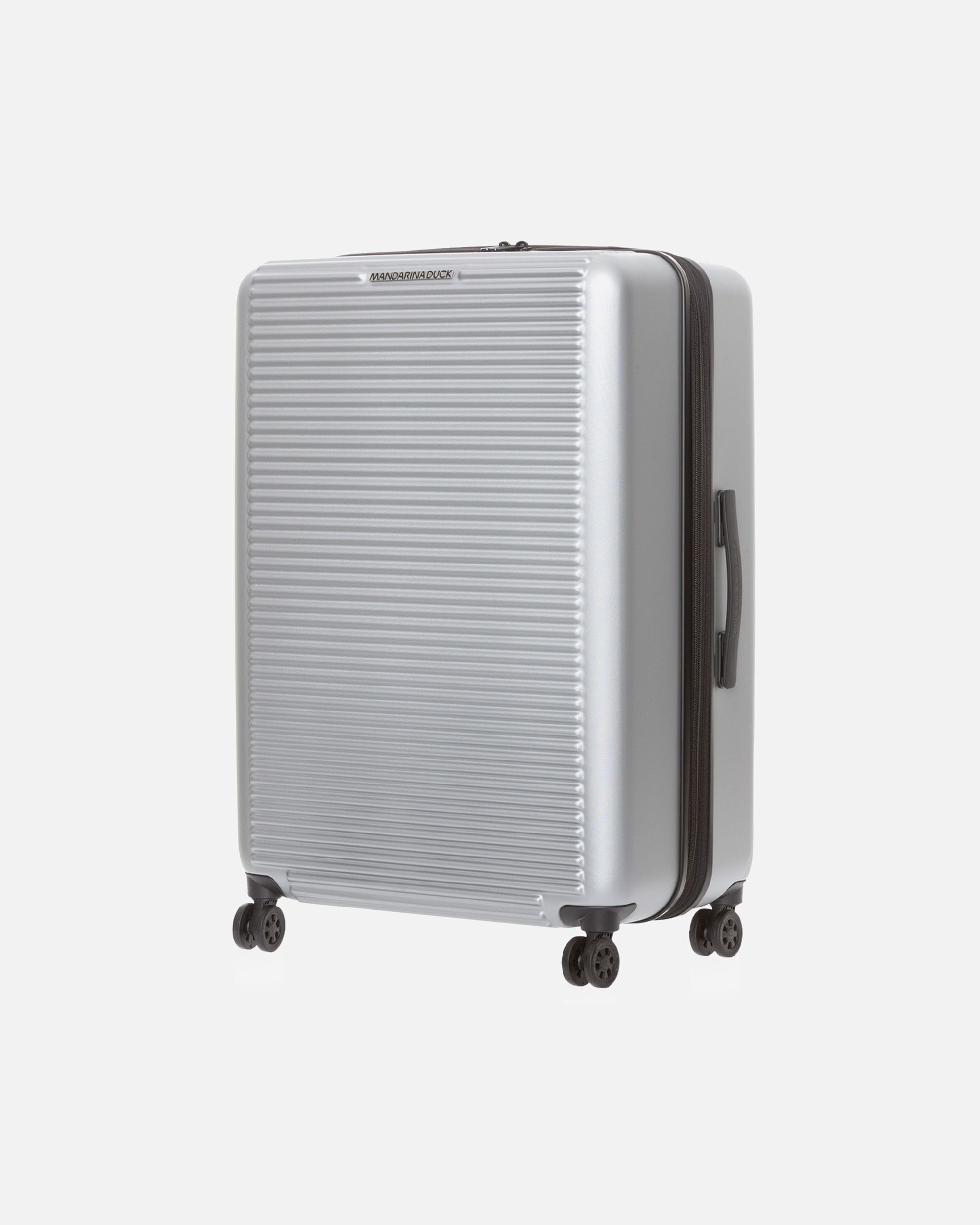 Koffer für Männlich Mandarina Duck Tank Case 4 Rollen Trolley L 75 cm mit Dehnfalte grigio