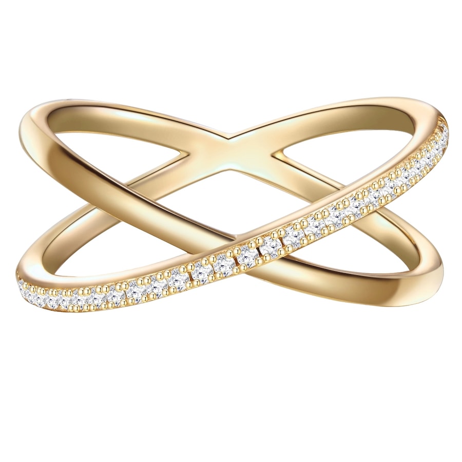 Glanzstücke München Ring aus Sterling Silber in gelbgold mit Zirkonia 52 Damen