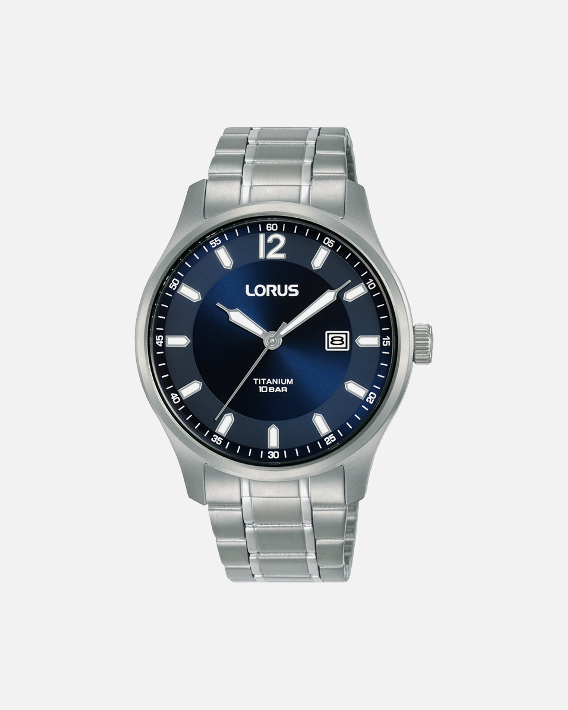 Uhr für Männlich Lorus Herrenuhr Titan blau, silber