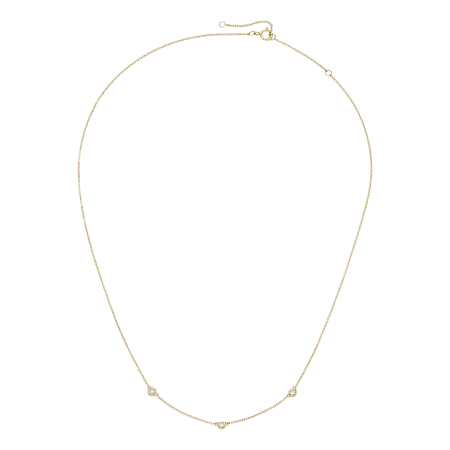 Luigi Merano Collier mit Lab Grown Diamanten, Brillantschliff, Labordiamant, Gold 375 45 cm