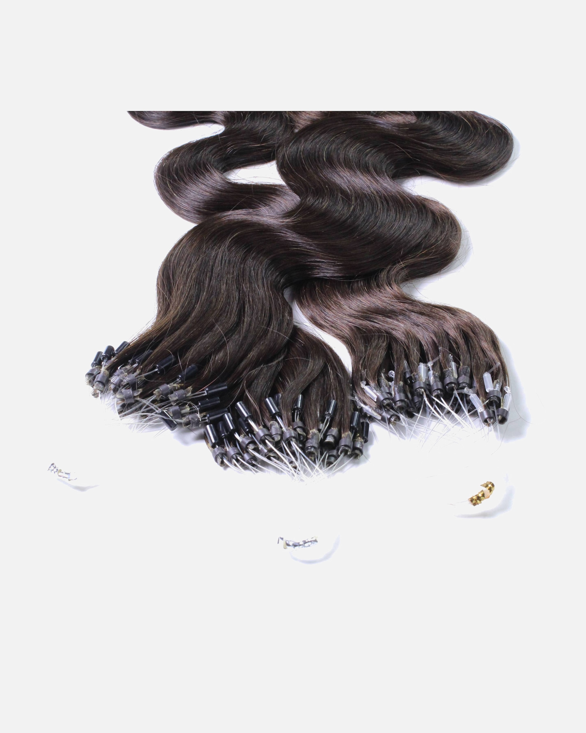 Extensions für Weiblich hair2heart Microring Extensions Echthaar #5/0 Hellbraun 1g 50cm
