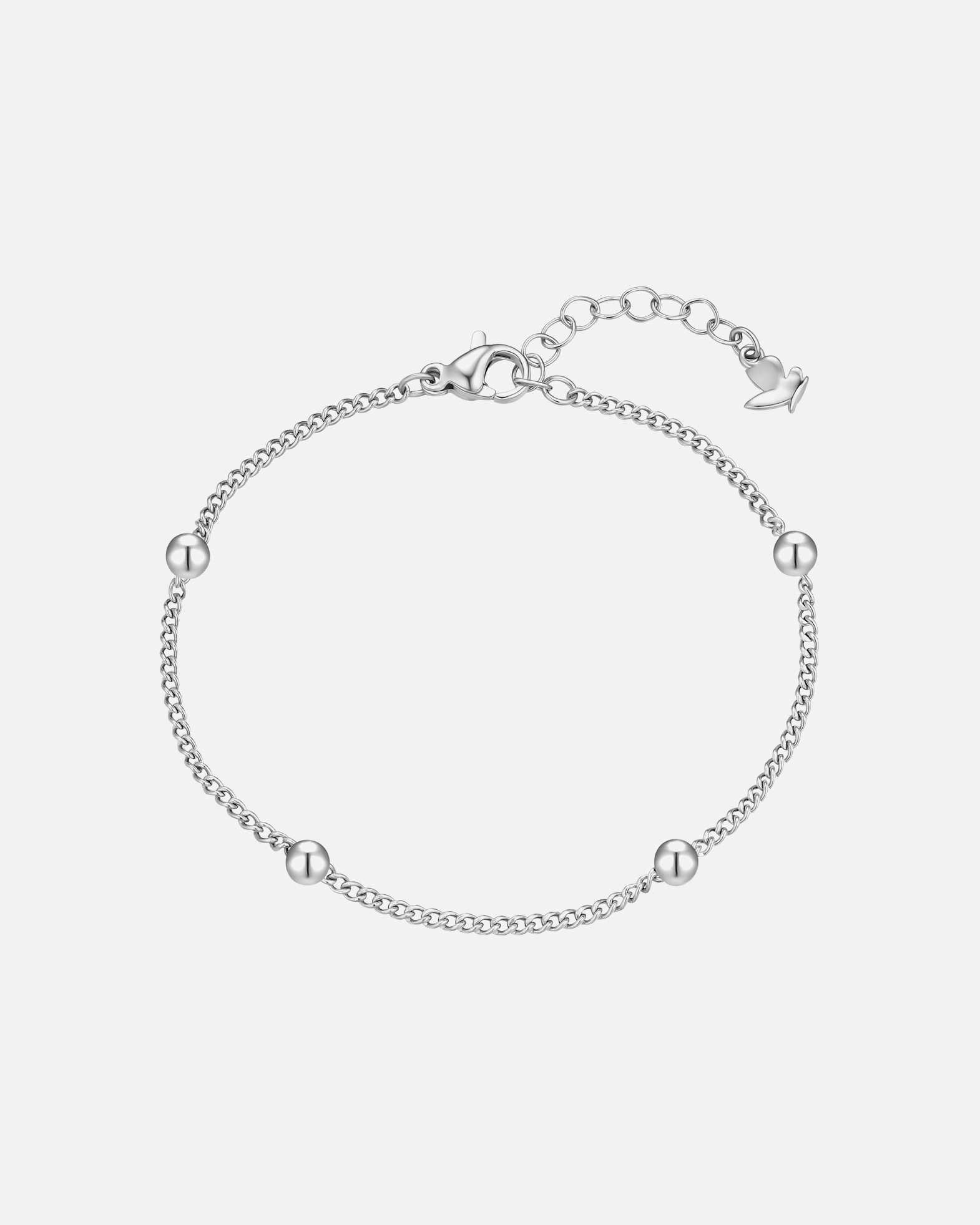 Armband für Weiblich Glanzstücke München Armband aus Edelstahl in Silber 17,0 cm Basislänge + 3,0 cm Verlängerung