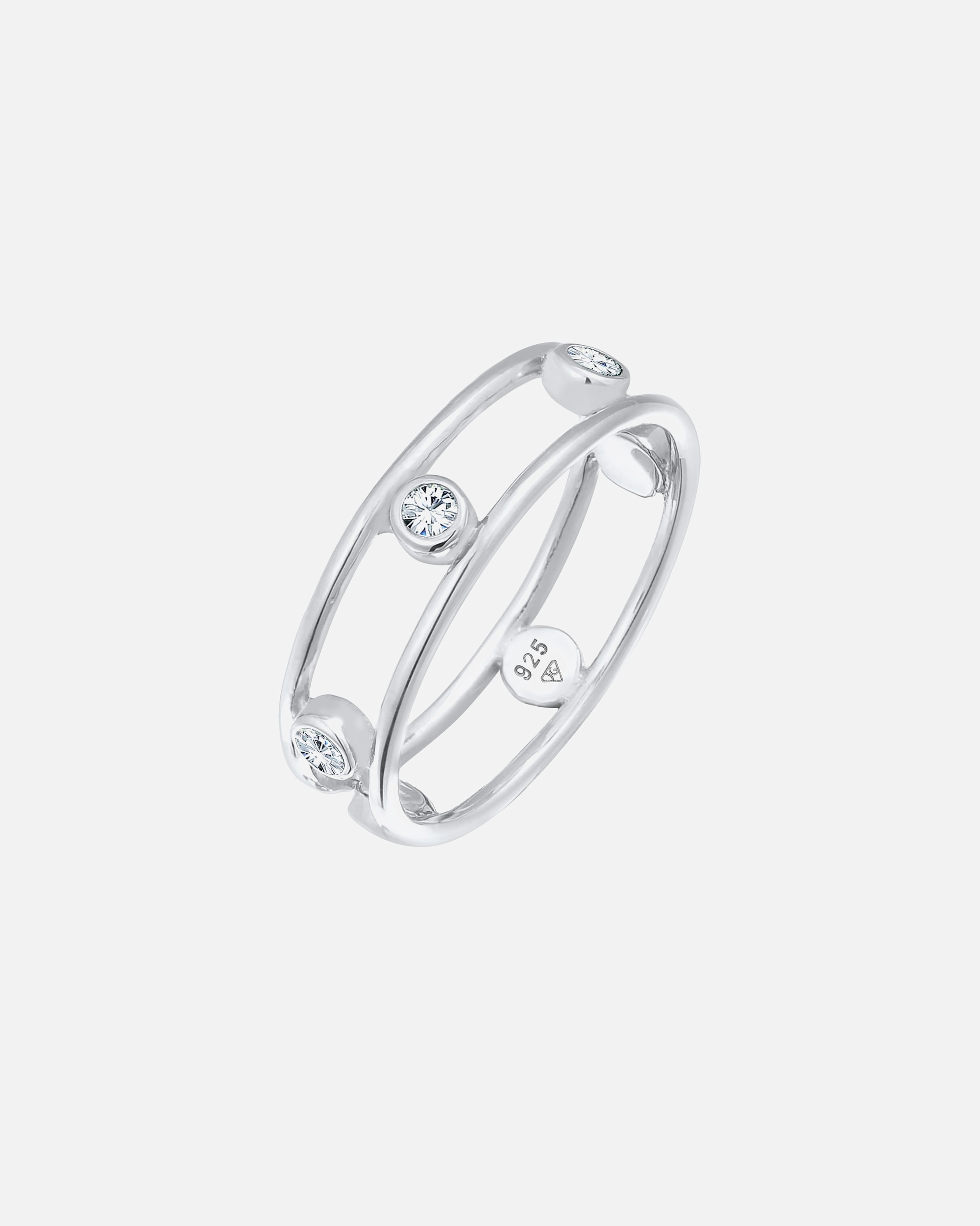 Ring für Weiblich Elli Glamouröse Elegant 925 Silber, mit Kristallen von Swarovski® 54