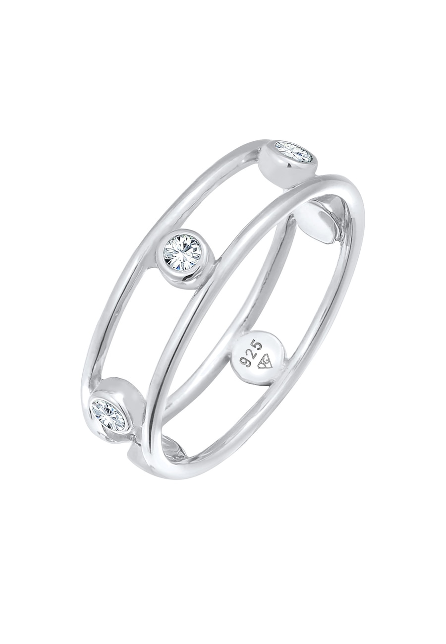 Elli Glamouröse Elegant 925 Silber, mit Kristallen von Swarovski 58 Damen