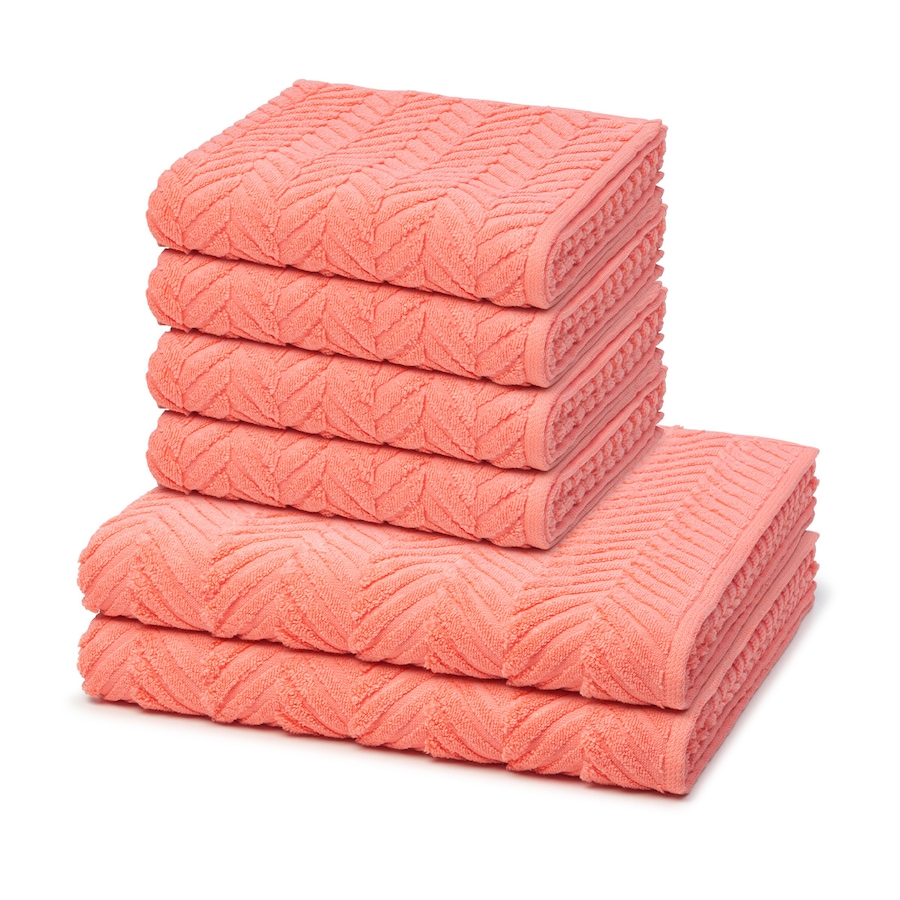 ROSS Sensual Skin 6-teilig Handtuch-Set Peach Pink Coral