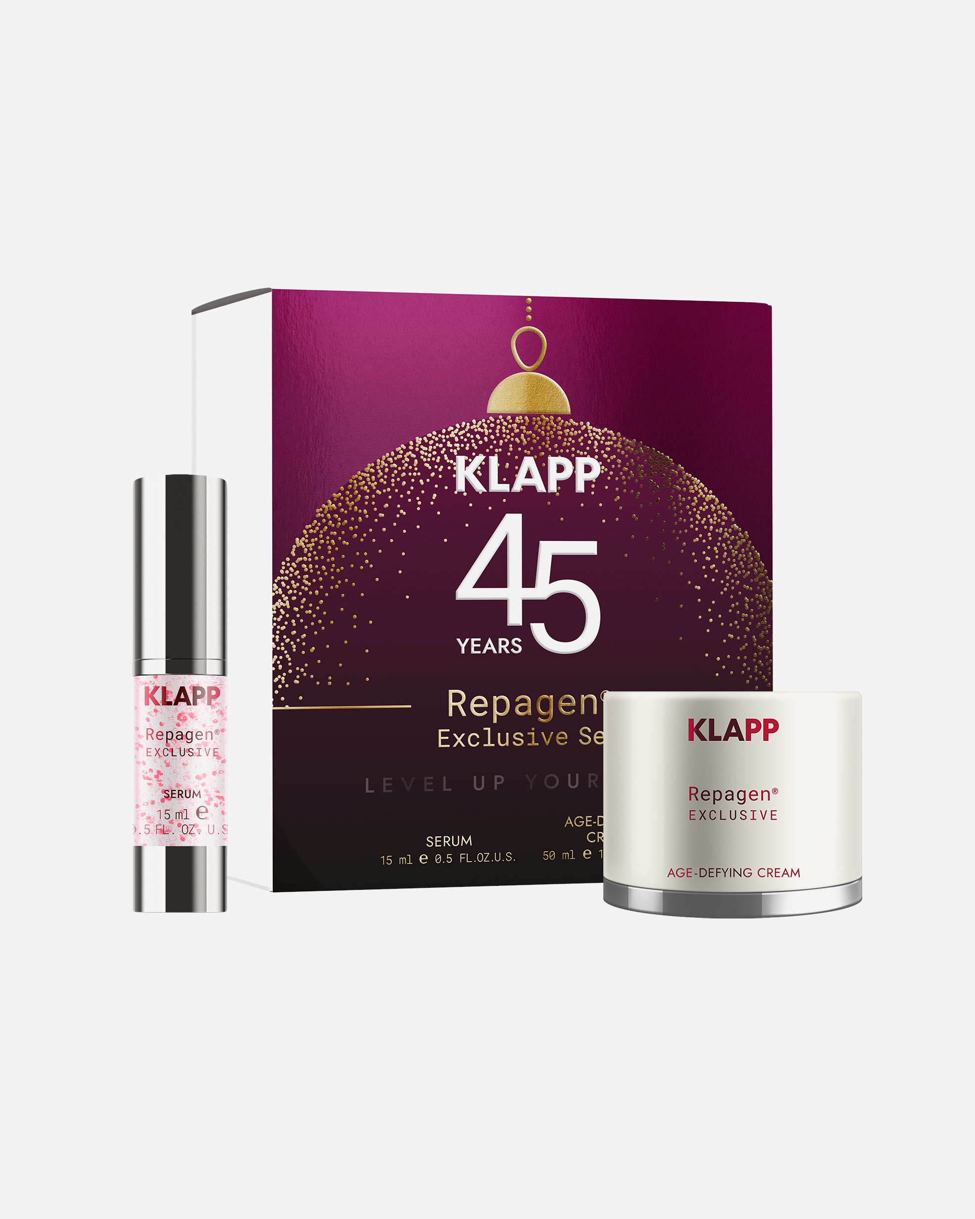 Anti-Aging Pflege für Unisex Klapp Weihnachten Repagen Exclusive Set 15 ml + 50 ml
