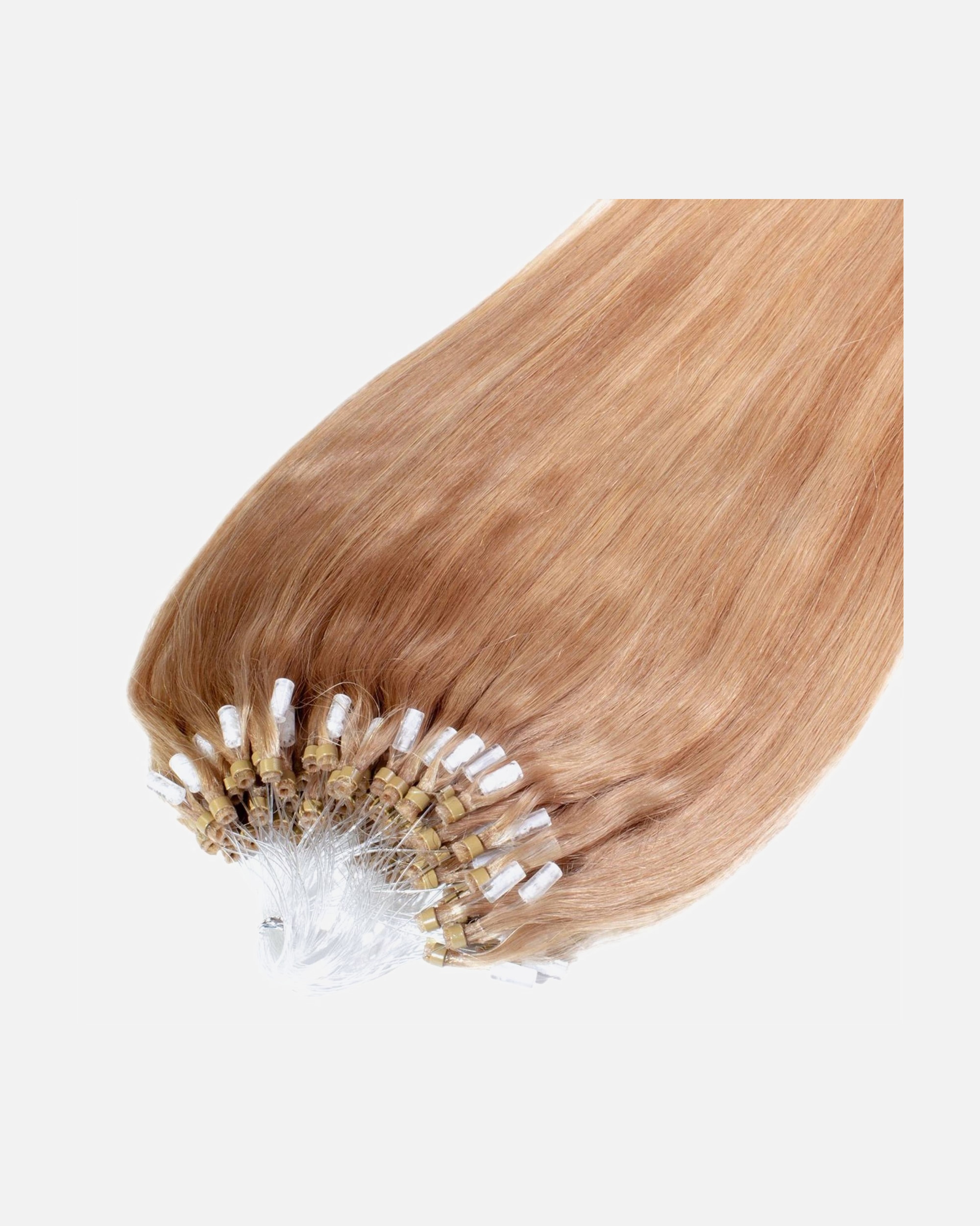 Extensions für Weiblich hair2heart Microring Extensions Premium Echthaar #8/01 Hellblond Natur-Asch 0,8g 60cm