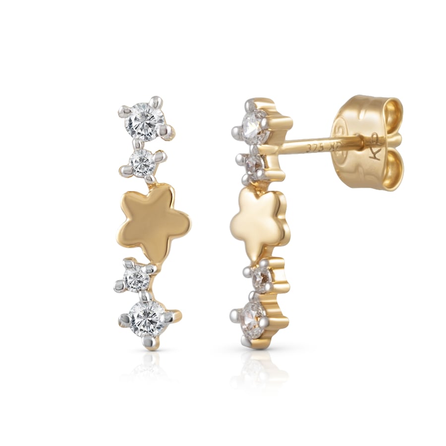 Fascination by Ellen K. Ohrstecker 375/- Gold Zirkonia weiß mehrfarbig Damen