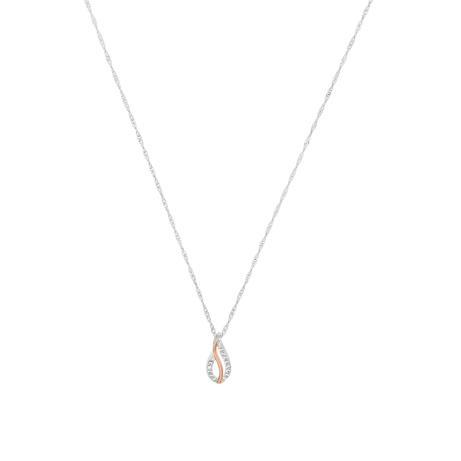 amor Kette mit Anhänger Bicolor Damen