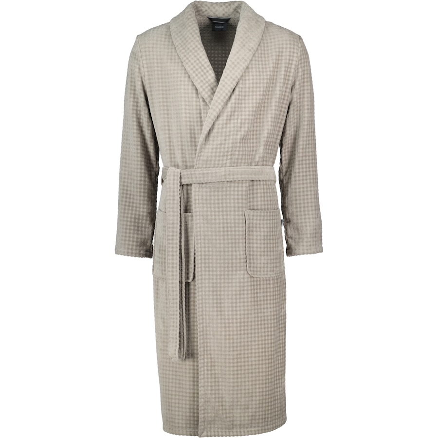 Cawö Bademäntel Herren Schalkragen Waffelpiqué 6508 graphit - 779 S