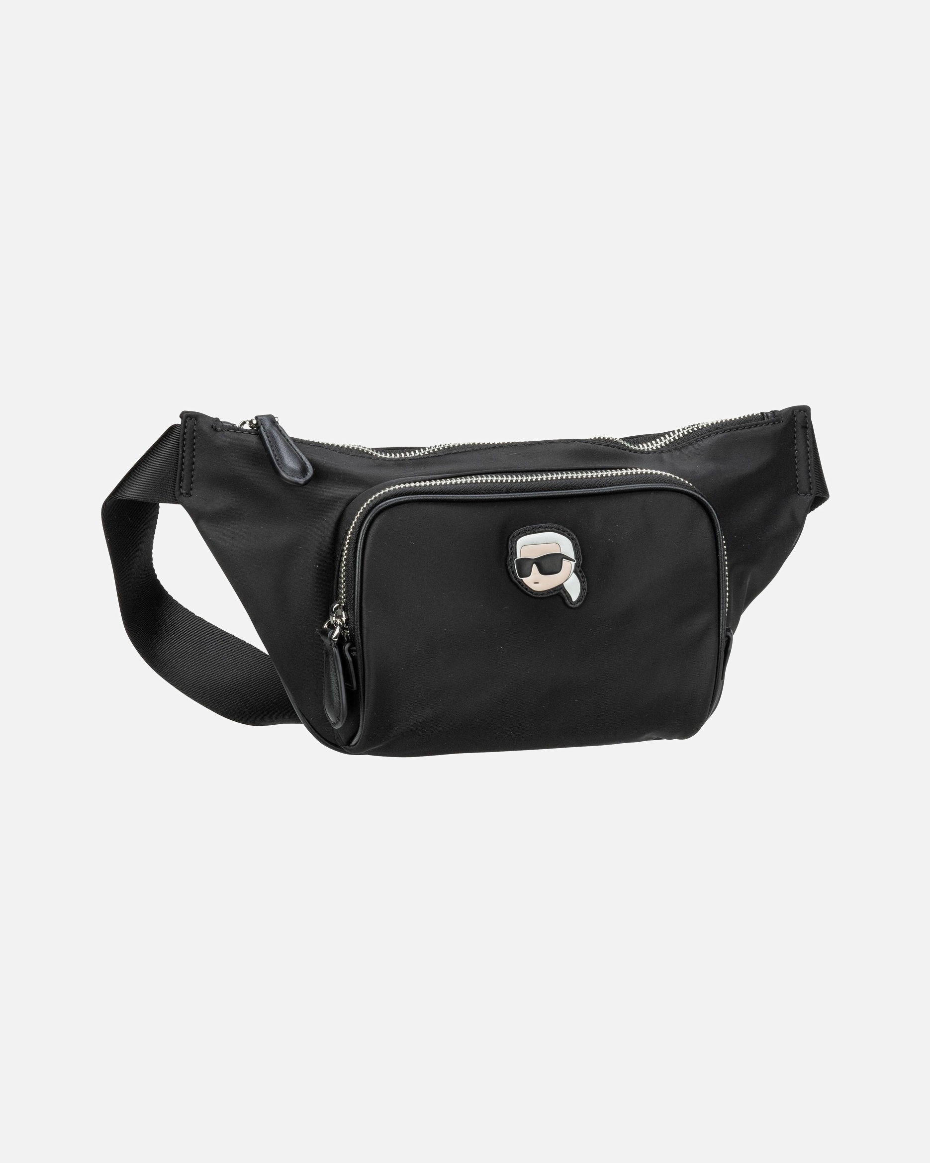 Bauchtasche für Unisex Karl Lagerfeld Gürteltasche K/Ikonik 2.0 Nylon Bumbag Black