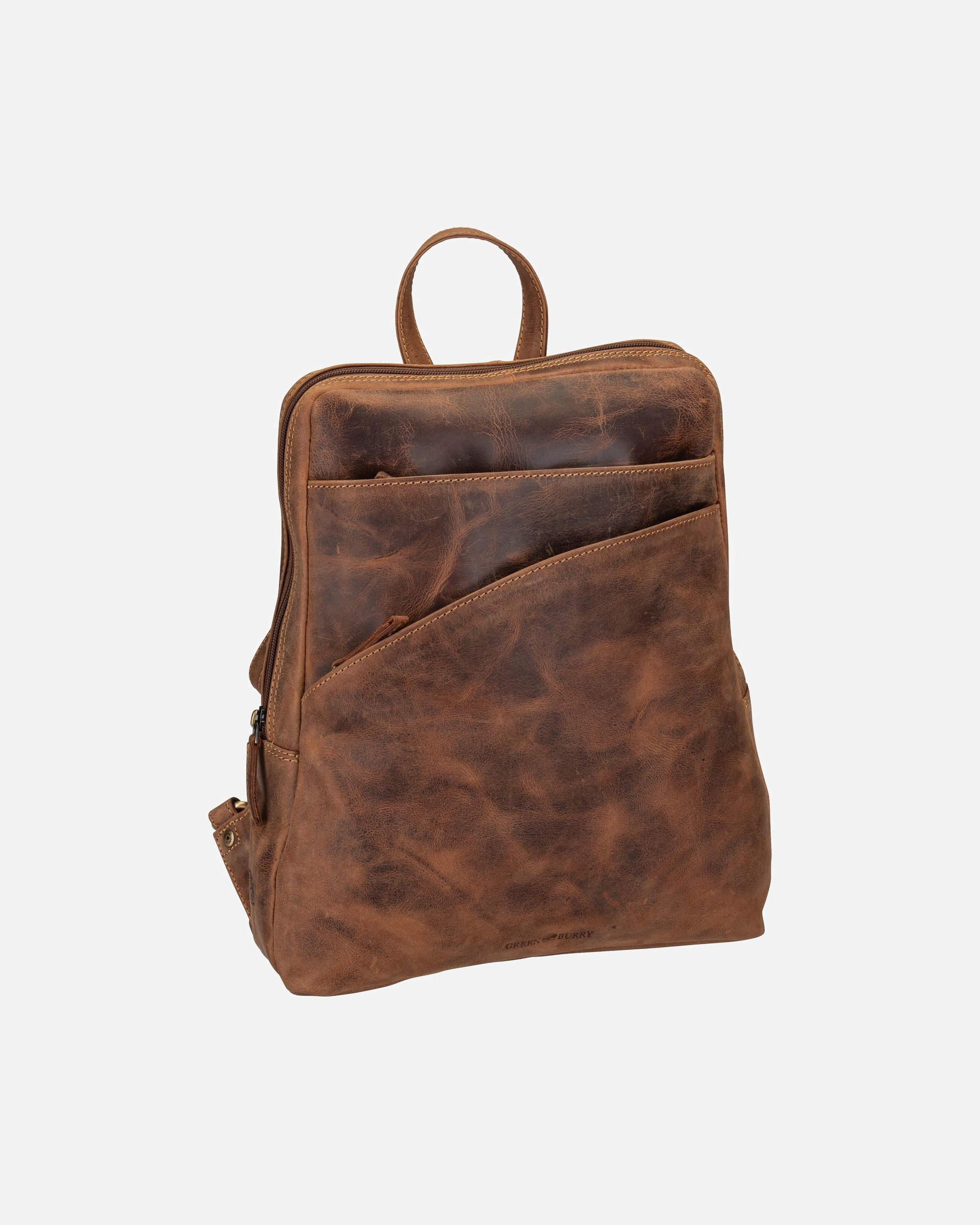 Rucksack für Unisex Greenburry Rucksack Vintage Sattelbraun