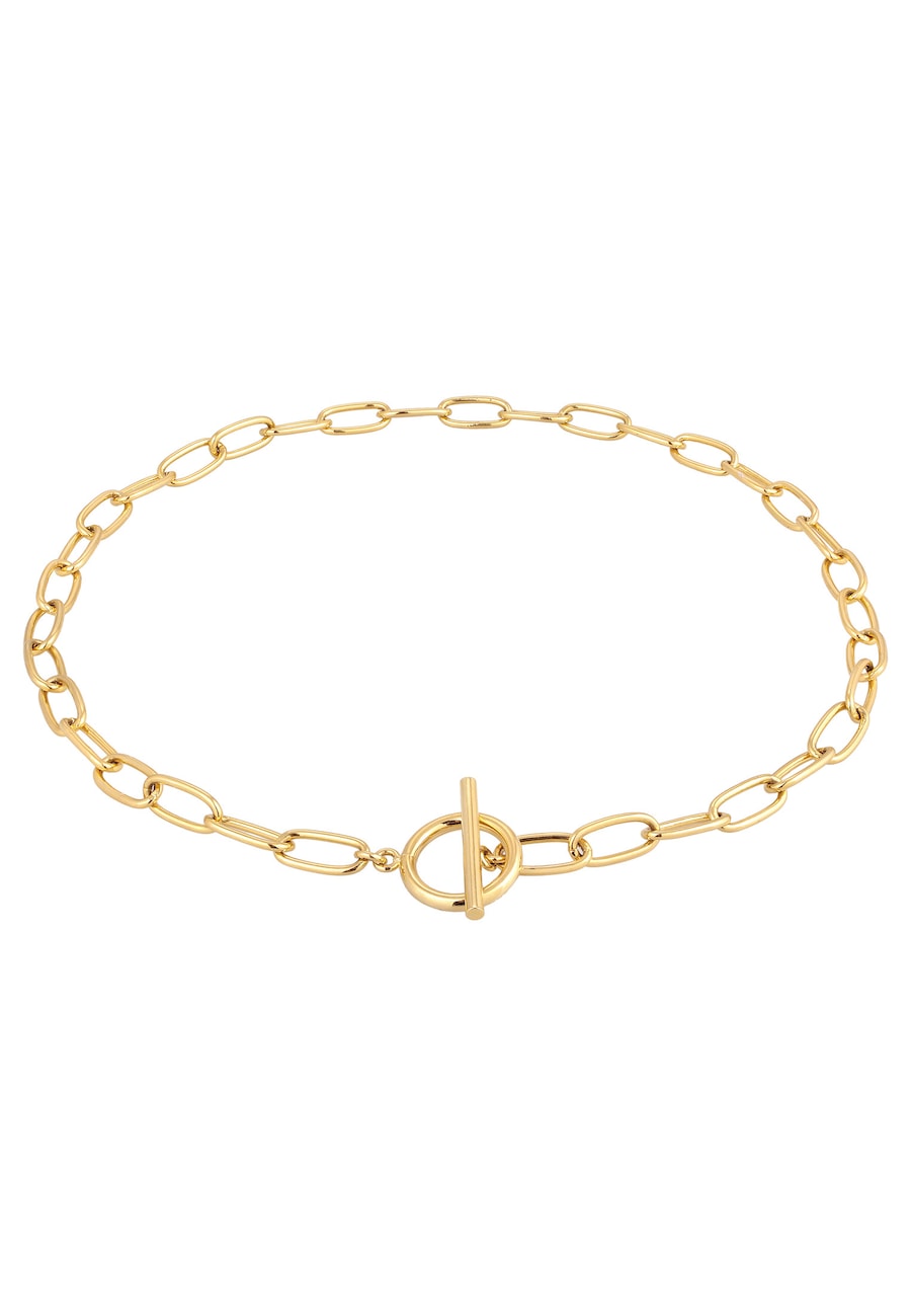 Elli Gliederkette T-Steg Verschluss goldfarben Damen