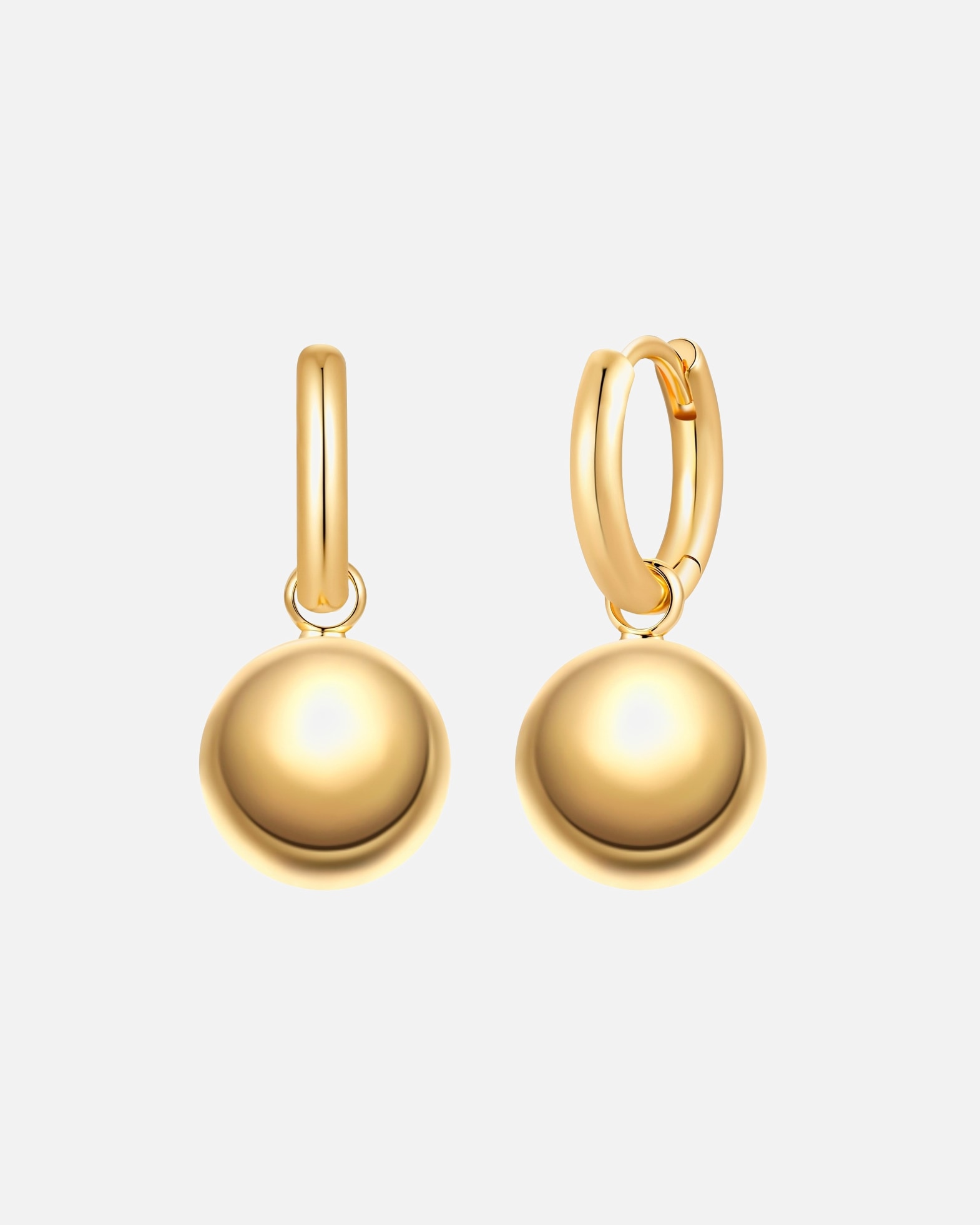 Creolen für Weiblich Lulu & Jane Creolen aus Metall-Legierung in Gelbgold 26,6 mm