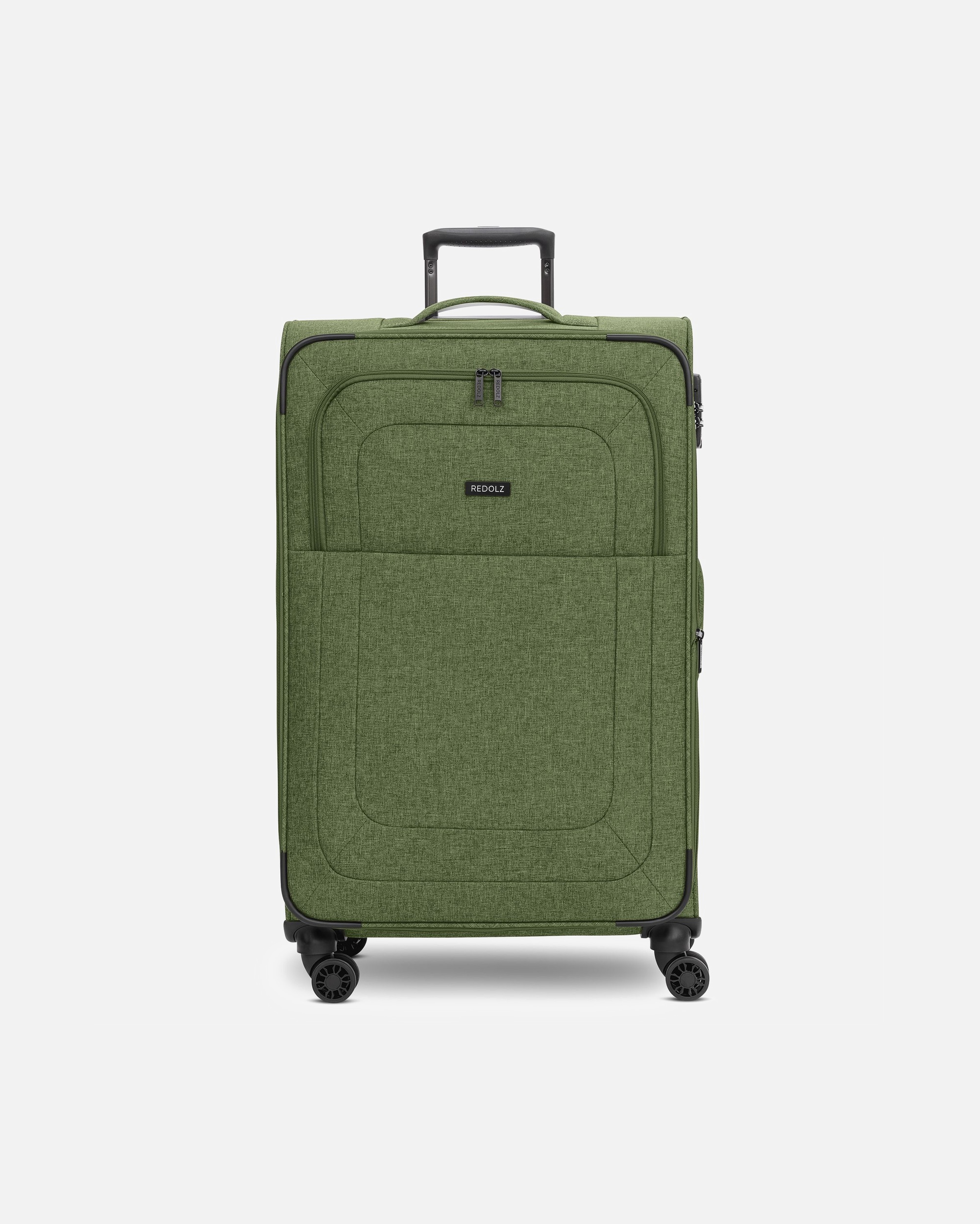 Trolley für Männlich Redolz Essentials 12 LARGE 4 Rollen Trolley 79 cm mit Dehnfalte olive