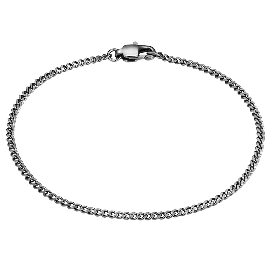 True Rebels Armband aus Edelstahl in Gunmetal 19 cm Herren