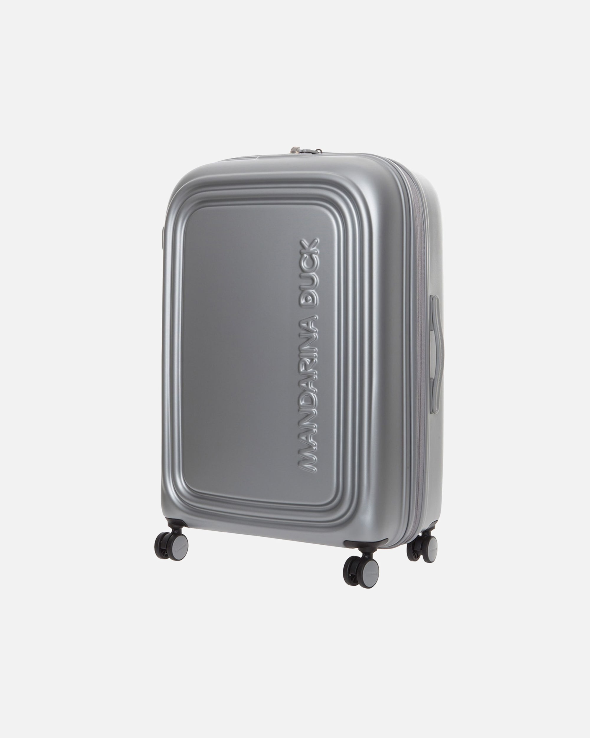 Koffer für Männlich Mandarina Duck Logoduck + 4 Rollen Trolley L 75 cm silver