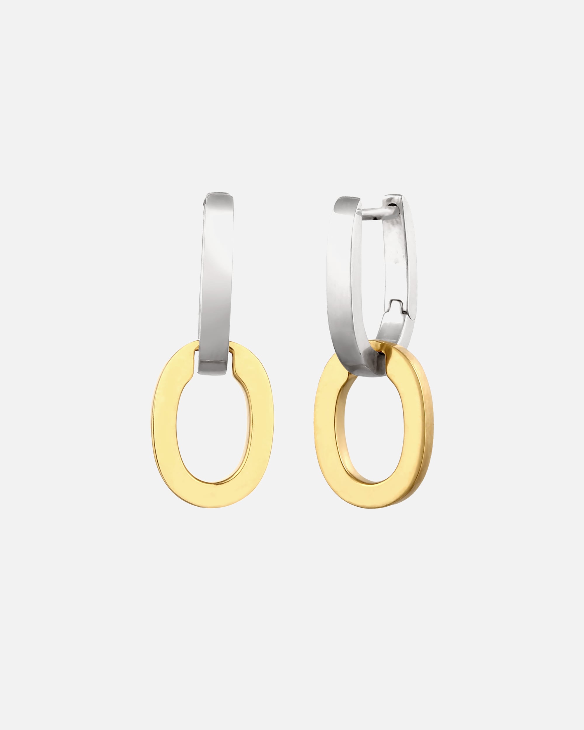Ohrringe für Männlich KUZZOI Creole Bicolor 925 Sterling Silber OneSize