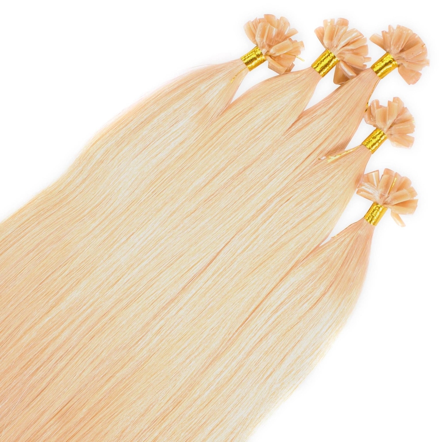 hair2heart Bonding Extensions Premium Echthaar #9/0 Lichtblond 1g 60cm Nude Damen