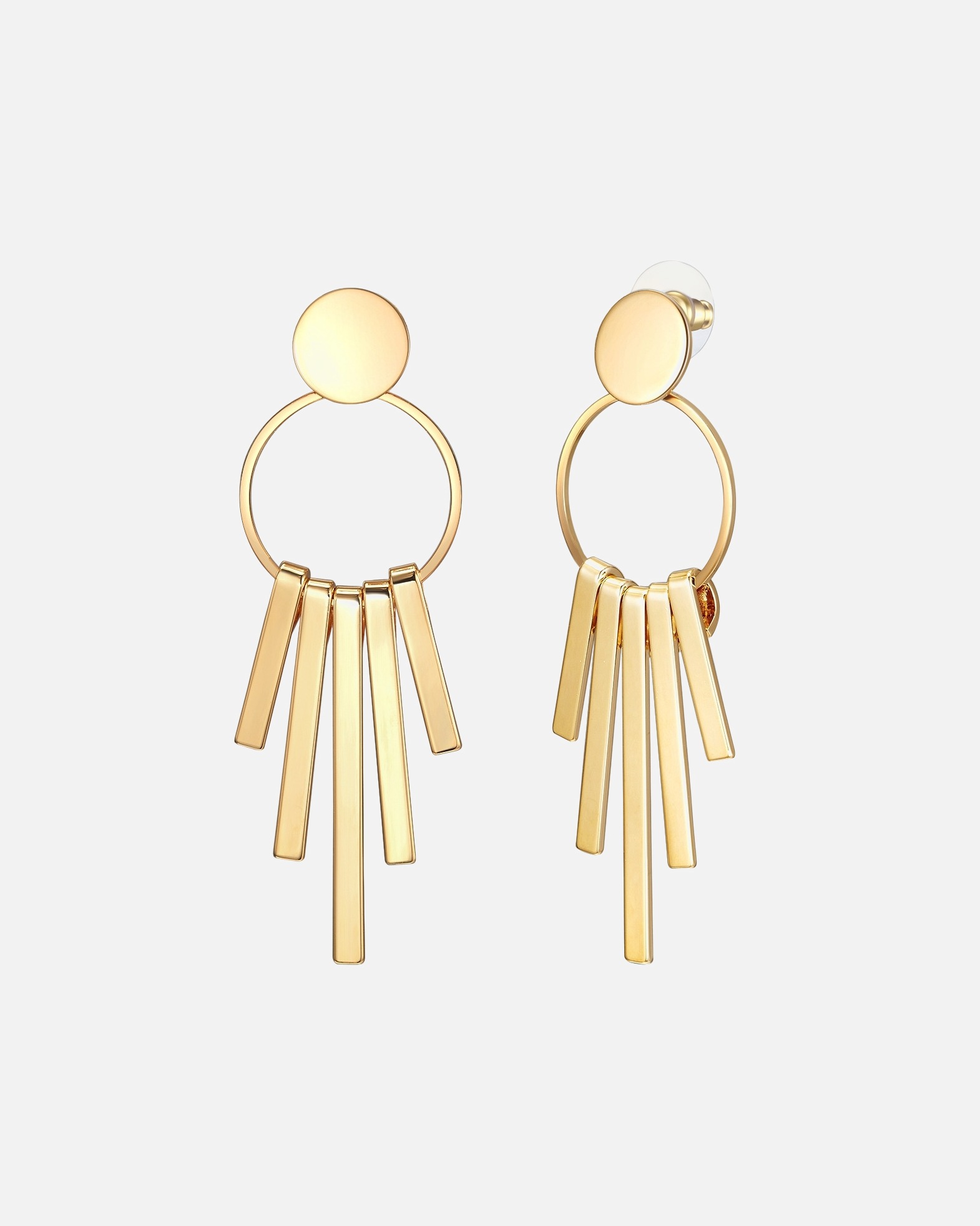 Ohrringe für Weiblich Lulu & Jane Ohrhänger aus Metall-Legierung in Gelbgold 70,0 mm