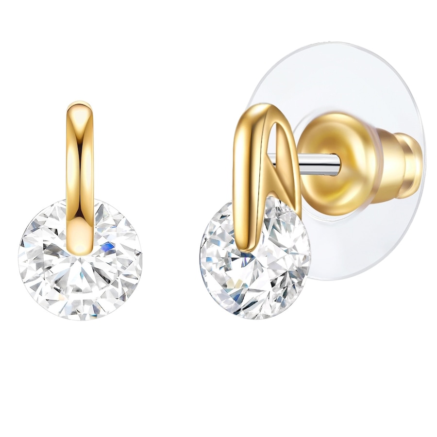 Lulu & Jane Ohrstecker Metall-Legierung Zirkonia in Gelbgold 10,5 mm Damen