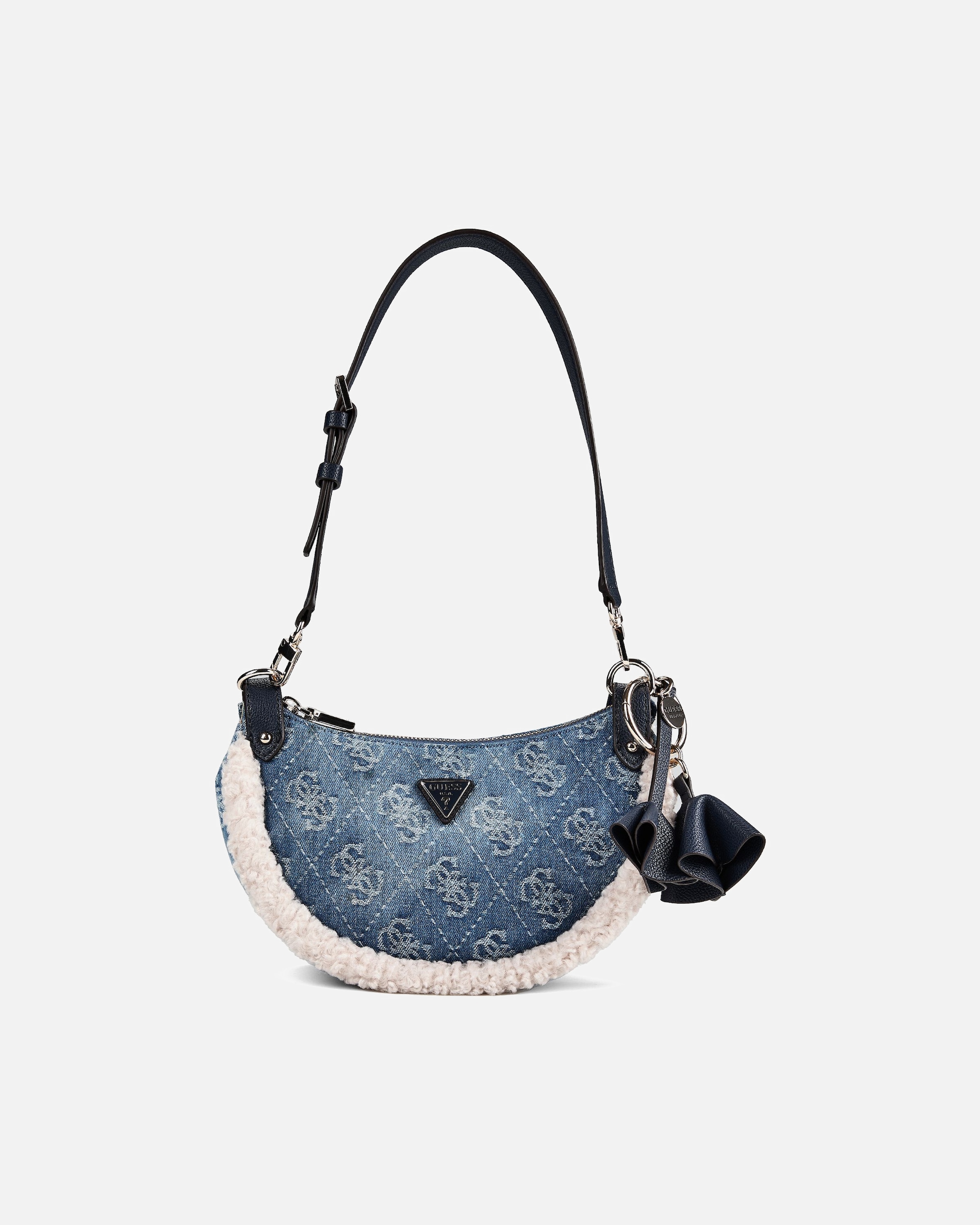 Tasche für Weiblich Guess Katie Schultertasche denim logo