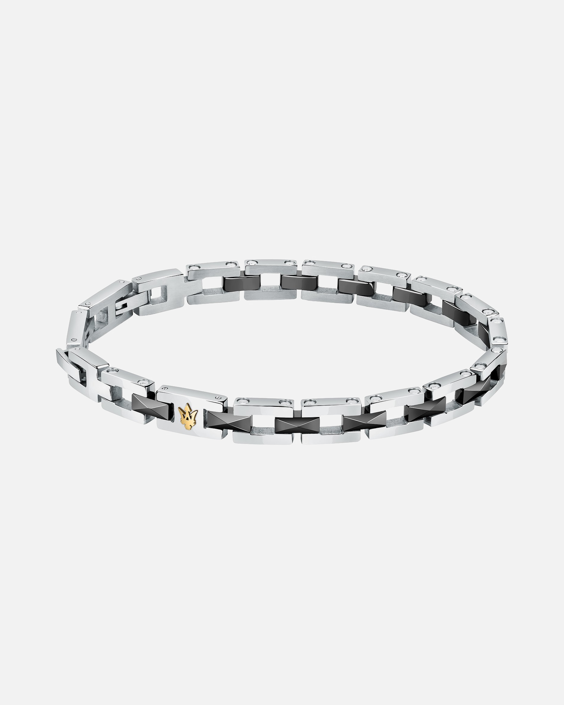 Armband für Männlich Maserati Armband Edelstahl, Keramik schwarz, silber