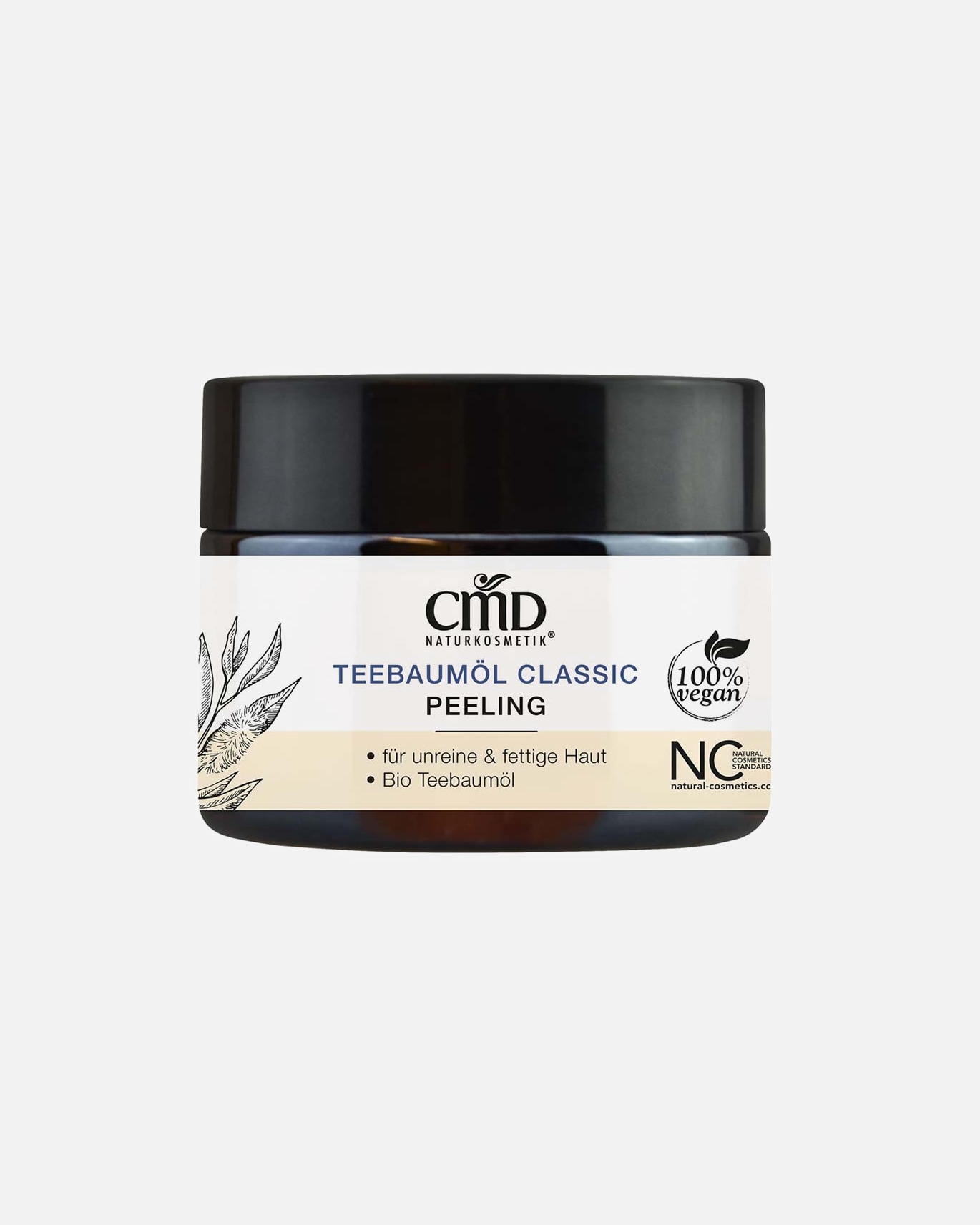 Gesichtspeeling für Unisex CMD Naturkosmetik Teebaumöl - Peelingcreme mit Heilerde 50 g