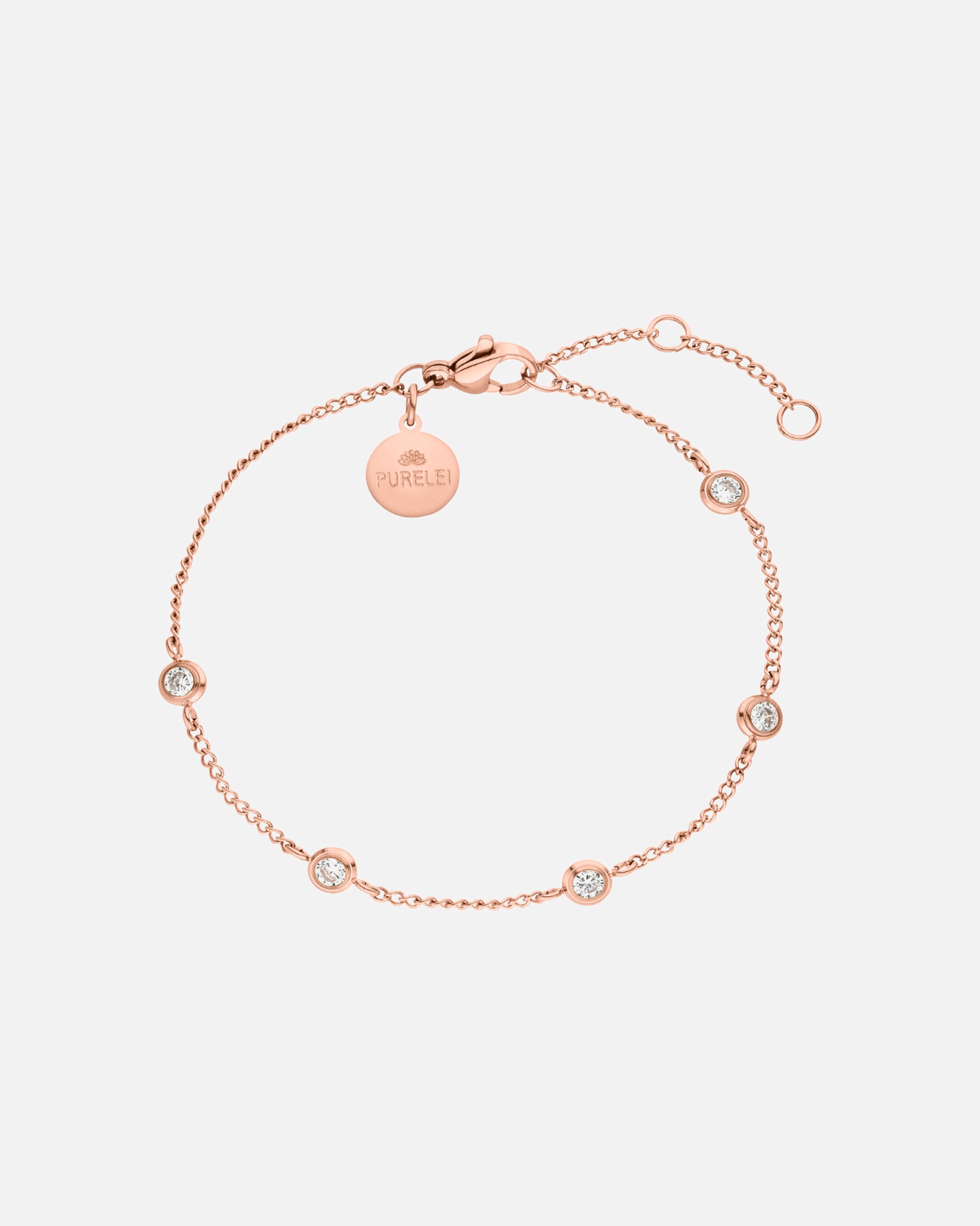 Fußschmuck für Unisex Purelei Spotlight Fußkettchen 100% Edelstahl Rosegold