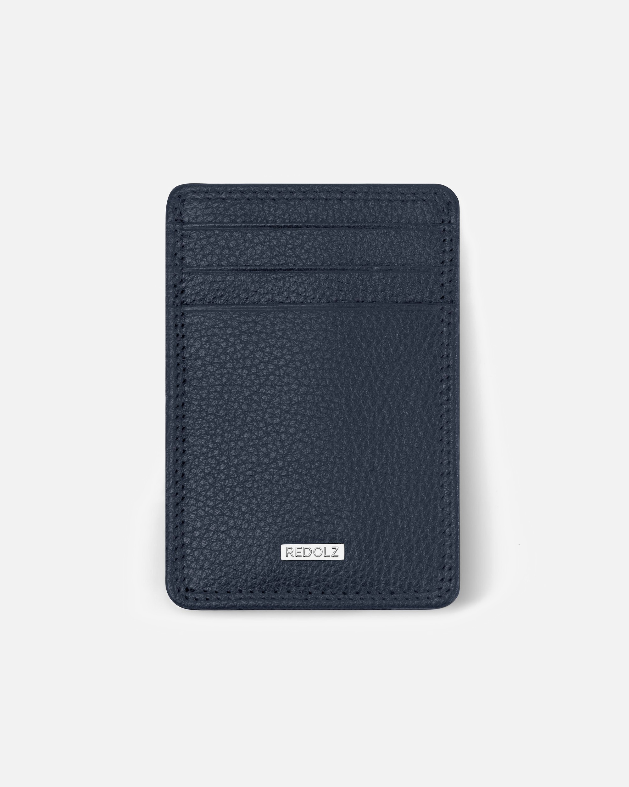 Etui für Männlich Redolz Leather Essentials Kreditkartenetui navy