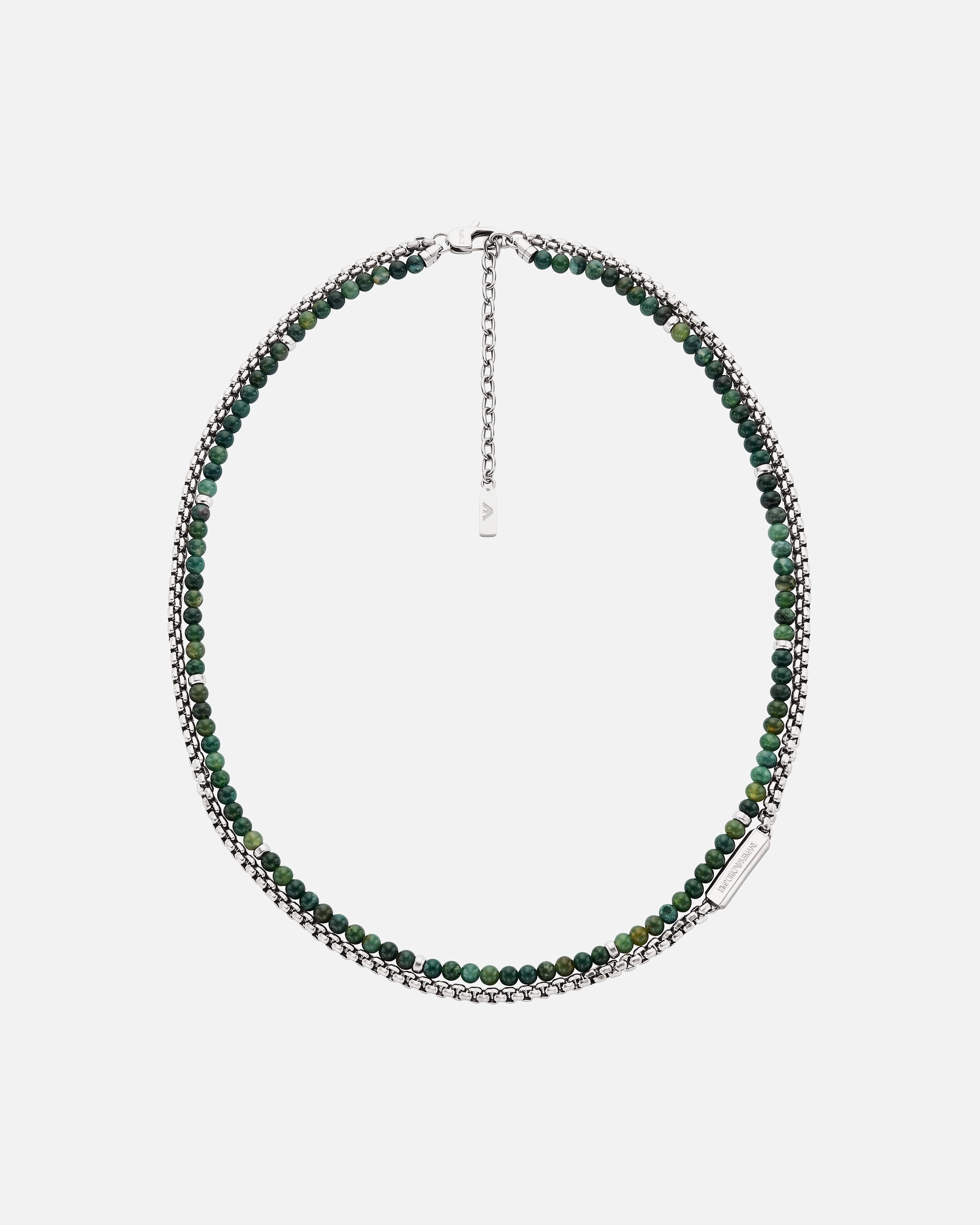 Halskette für Männlich Emporio Armani Kette Edelstahl grün, silber