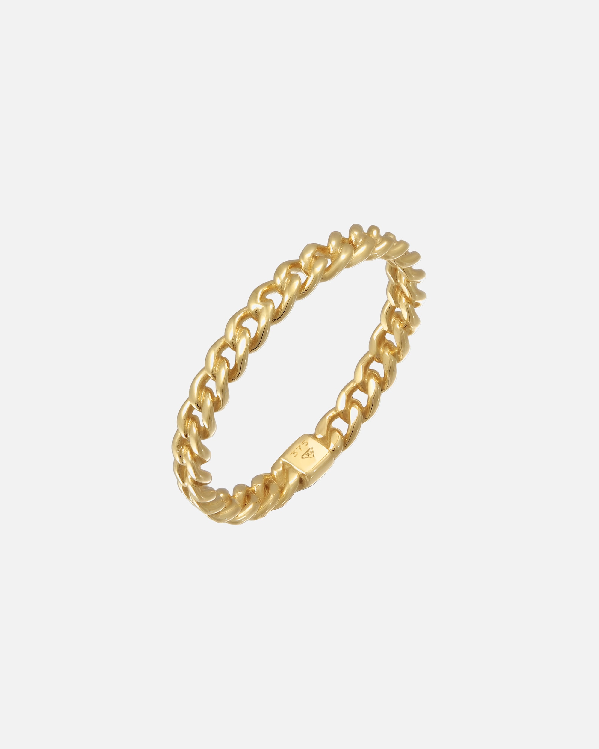 Ring für Weiblich Elli PREMIUM Gliederring Bandring Panzerkette 375er Gelbgold 58