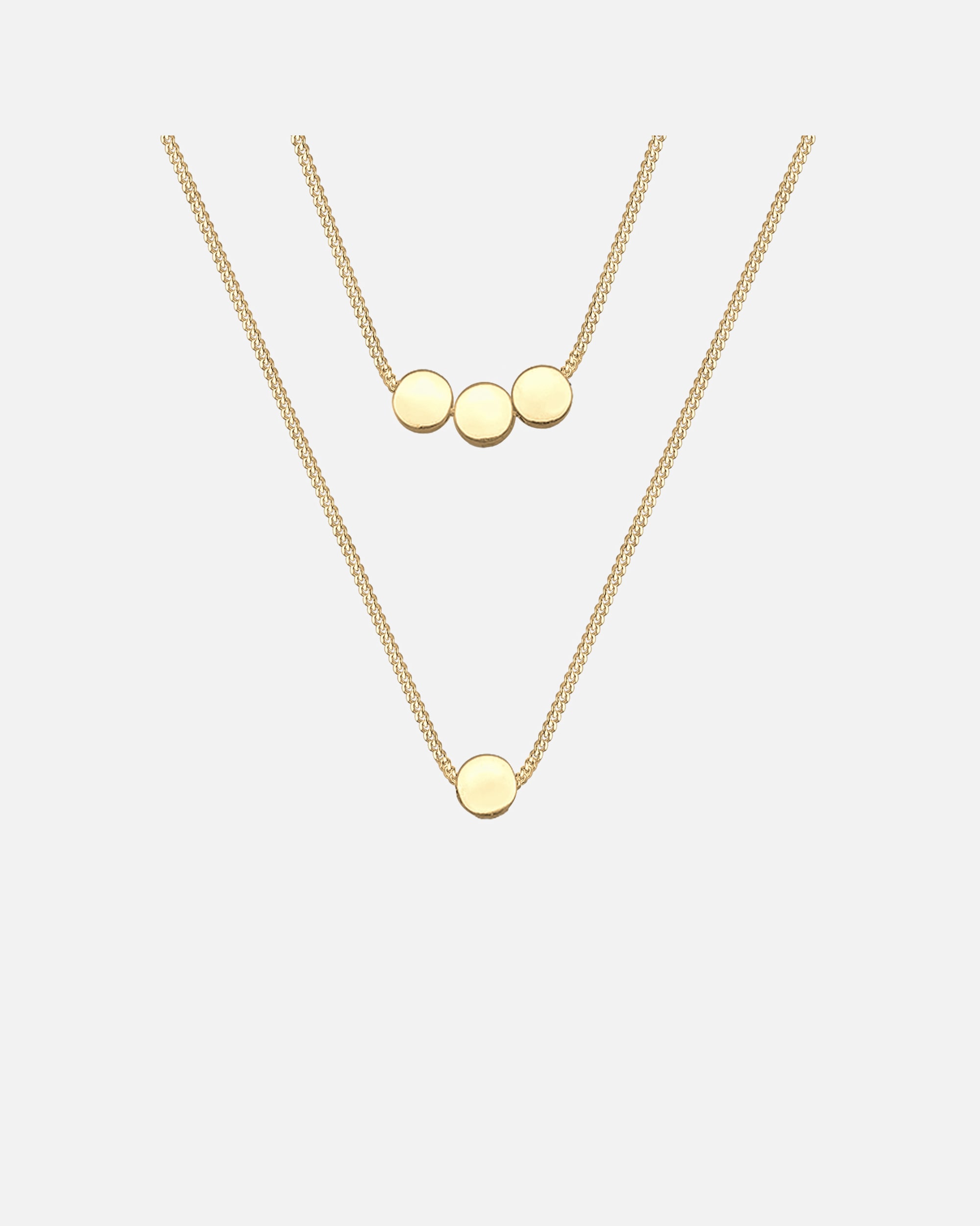 Halskette für Weiblich Elli Kreis Geo Layering Blogger 925 Sterling Silber 42