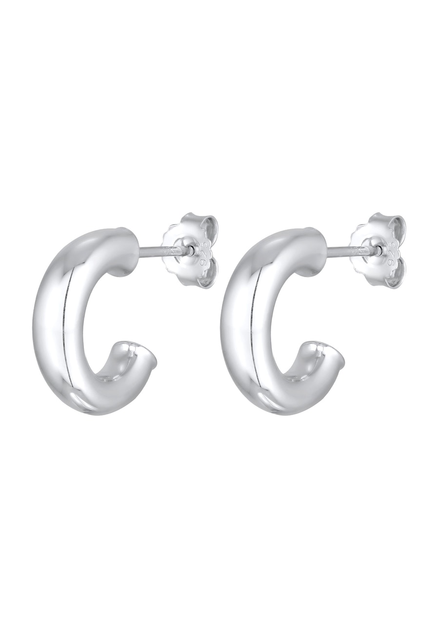 Elli Creolen Ohrstecker Halbcreolen 925 Silber silberfarben Damen