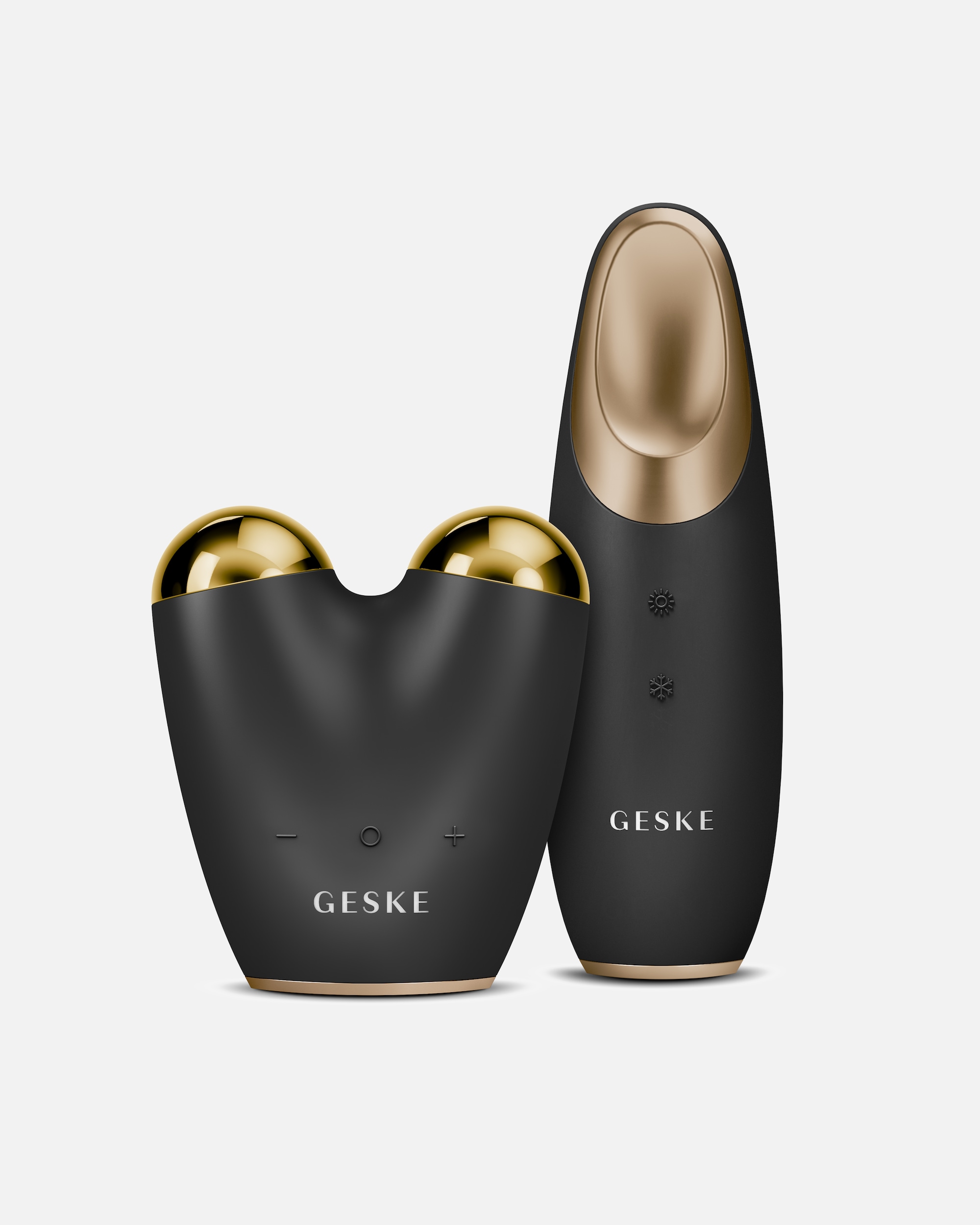 Elektrisches Gesichtsmassagegerät für Unisex GESKE MicroCurrent Face-Lifter 6 in 1 + Warm & Cool Eye-Energizer 6 in 1 Gray