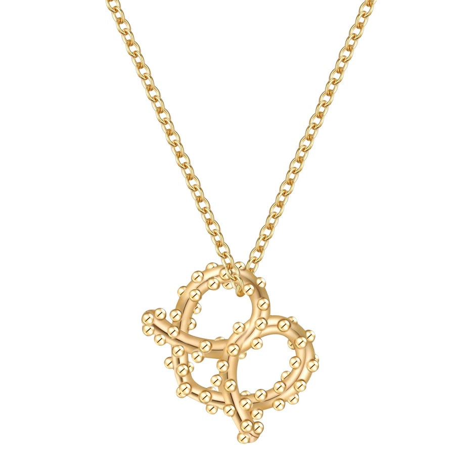 Glanzstücke München Halskette Herz-Breze aus Sterling Silber in gelbgold 40,0 cm Basiskette + 5,0 Verlängerung Damen