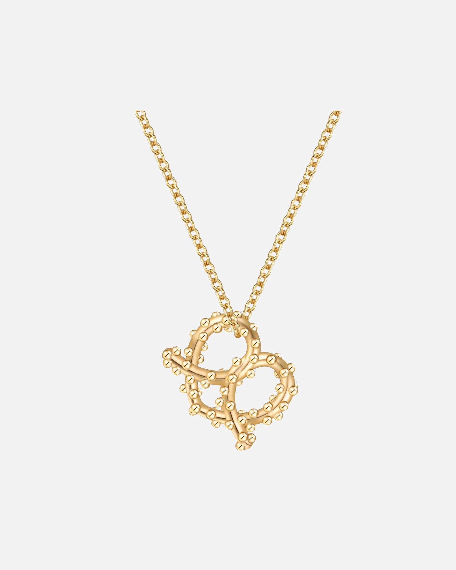 Halskette für Weiblich Glanzstücke München Halskette Herz-Breze aus Sterling Silber in gelbgold 40,0 cm Basiskette + 5,0 cm Verlängerung