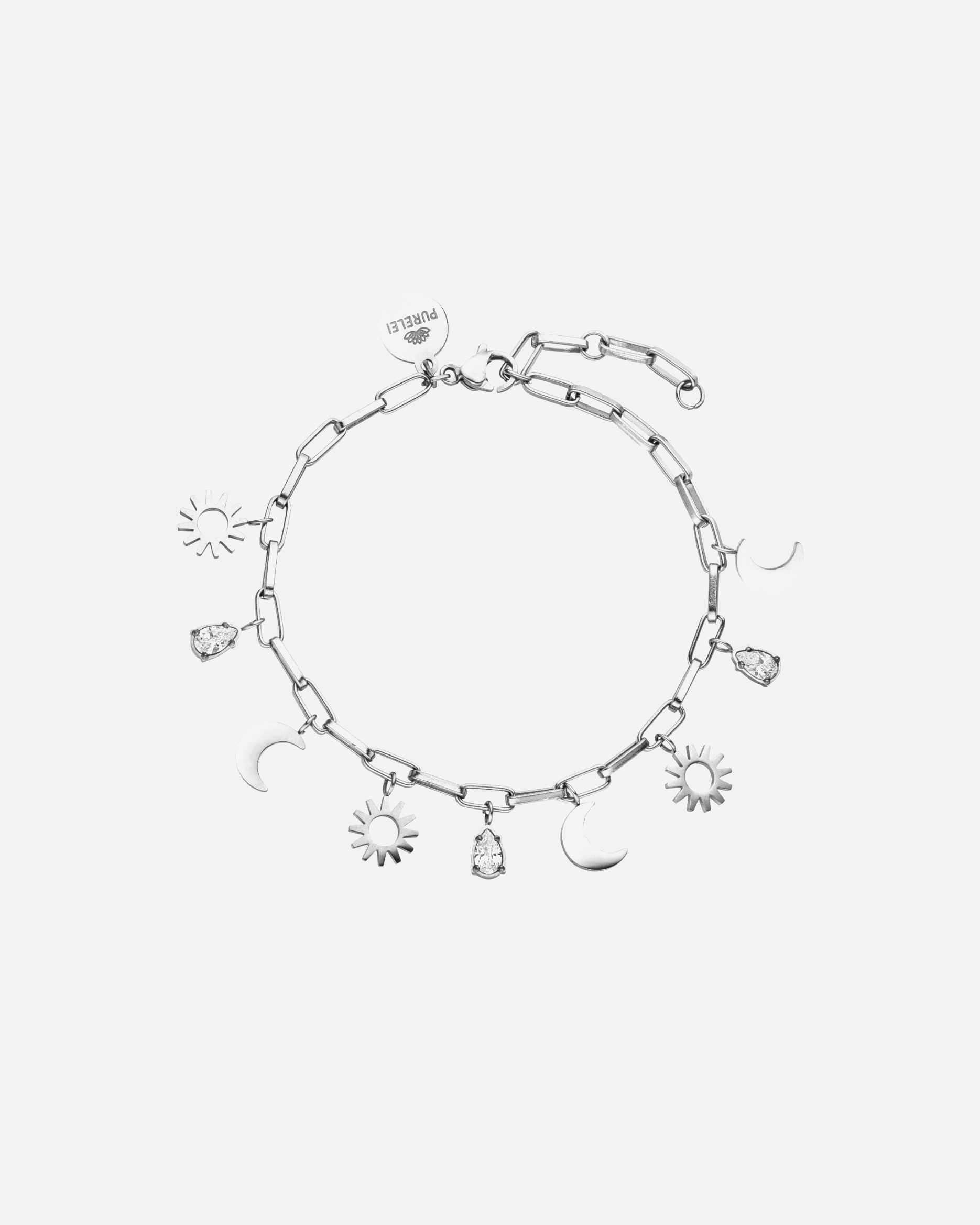 Armband für Unisex Purelei Day n Night Armband 100% Edelstahl Silber