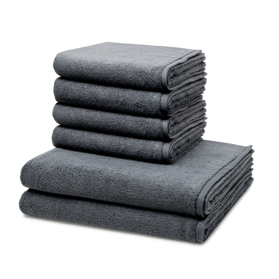 ROSS Sensual Skin 6-teilig Handtuch-Set Anthrazit Schwarz
