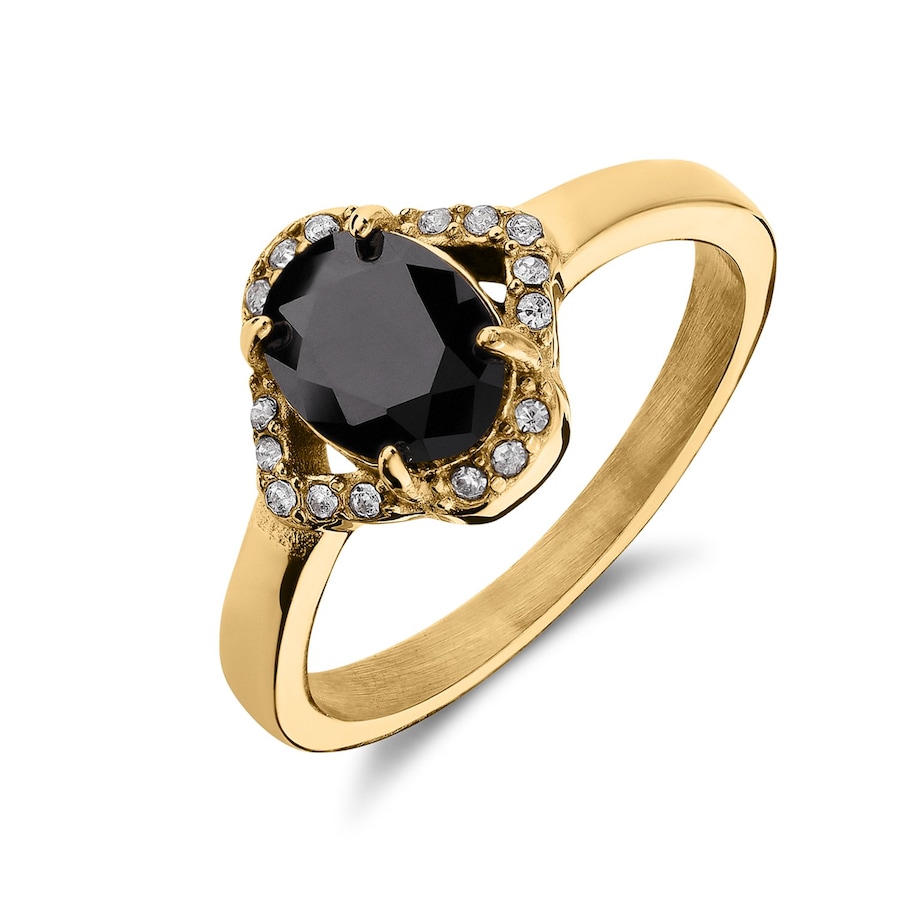 Lucardi Ring Stahl - Gelbgold legiert 60mm Damen