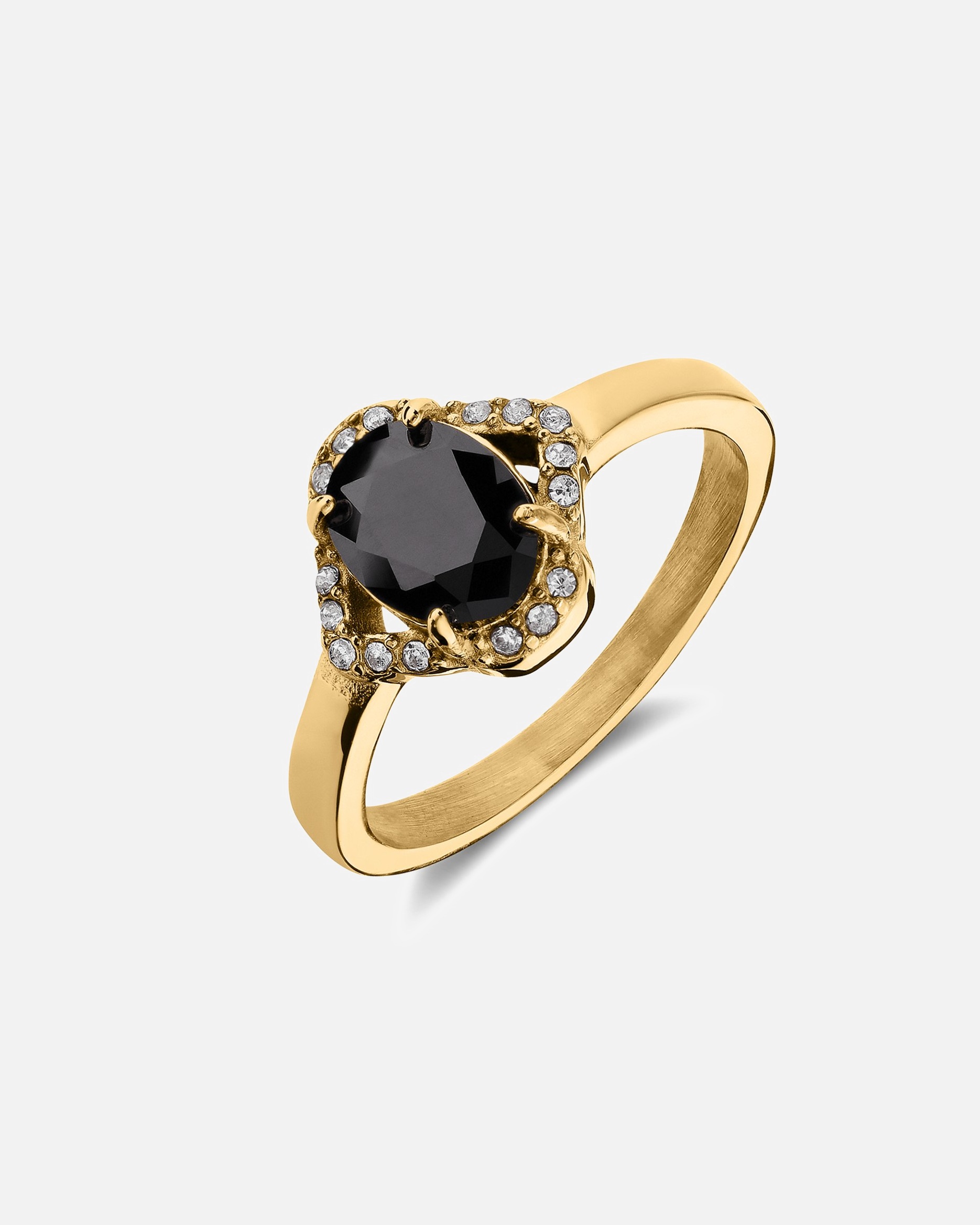 Ring für Weiblich Lucardi Ring Stahl - Gelbgold legiert 47mm
