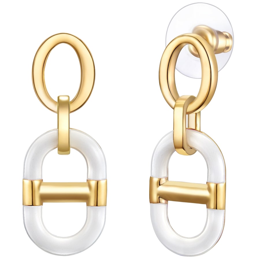 Lulu & Jane Ohrhänger aus Metall in Gelbgold 34,6 mm Damen