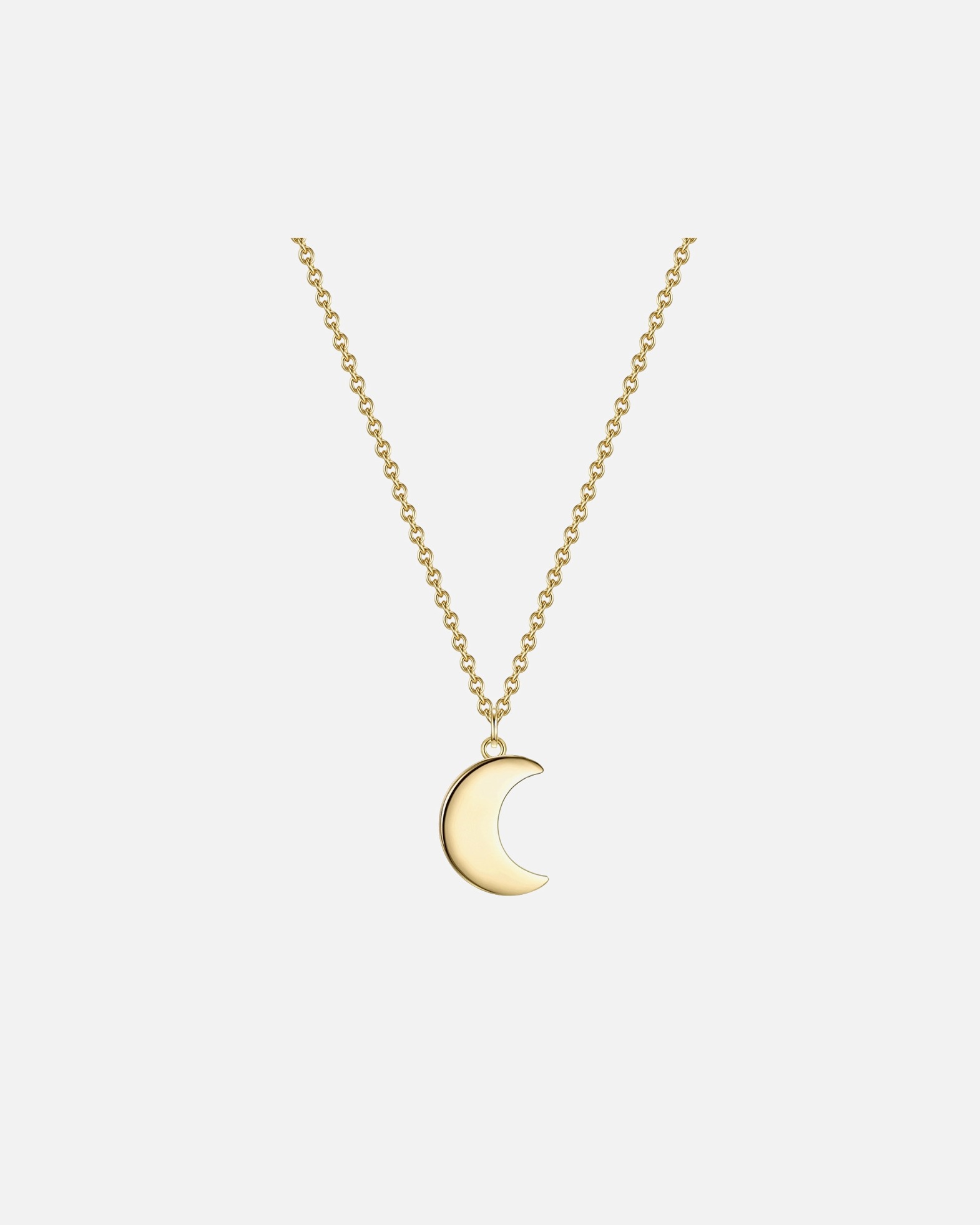 Halskette für Weiblich Glanzstücke München Halskette Mond Sterling Silber in Gelbgold 40,0 cm Basiskette + 5,0 cm Verlängerung