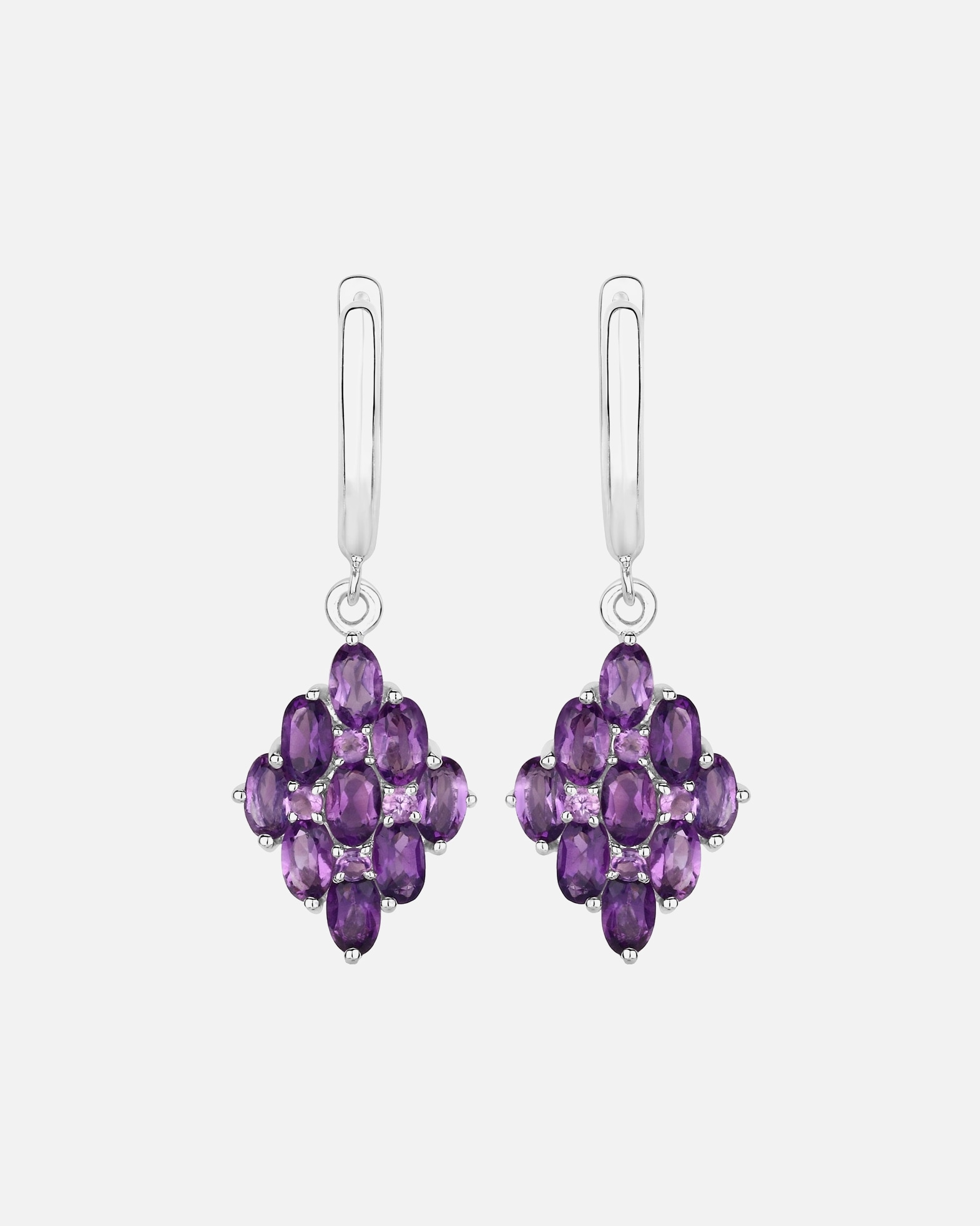 Ohrringe für Weiblich Rafaela Donata Ohrringe Sterling Silber Blautopas in Silber Purple