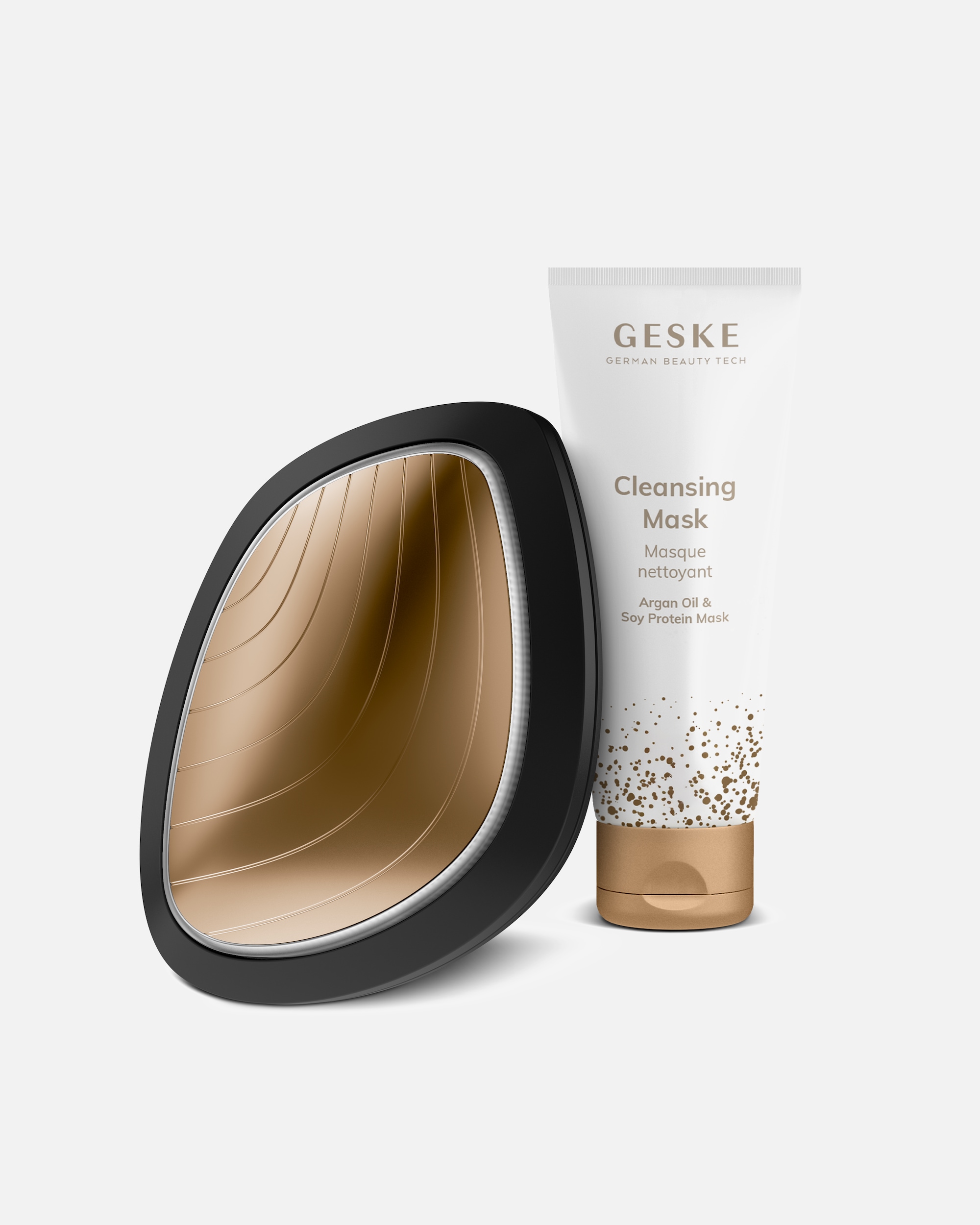 Gesichtspflegeset für Unisex GESKE Sonic Warm & Cool Mask | 9 in 1 | Farbe: Gray + Gratis Kosmetik Gray