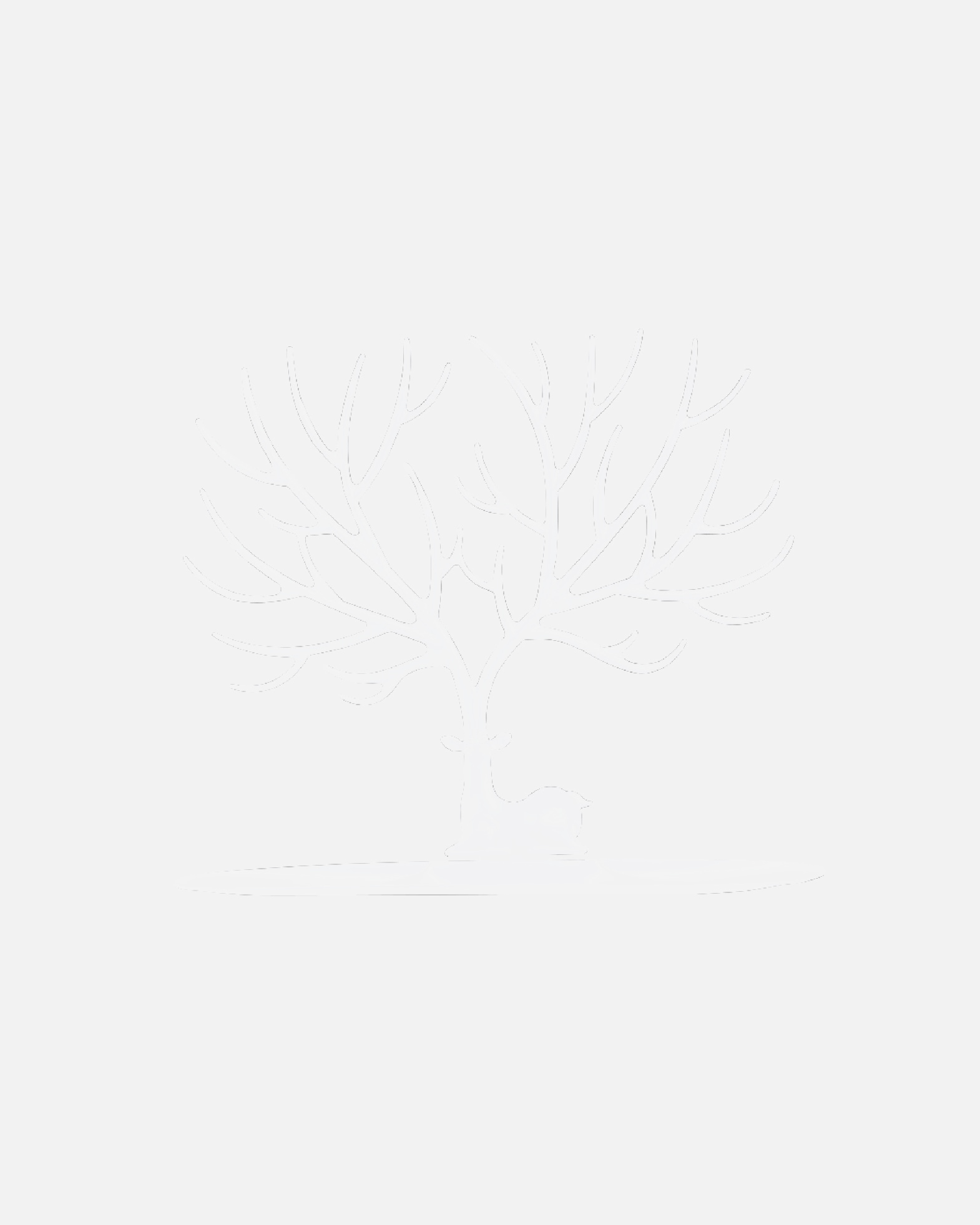 Etui für Weiblich UNIQ Hirsch Schmuckbaum Weiß