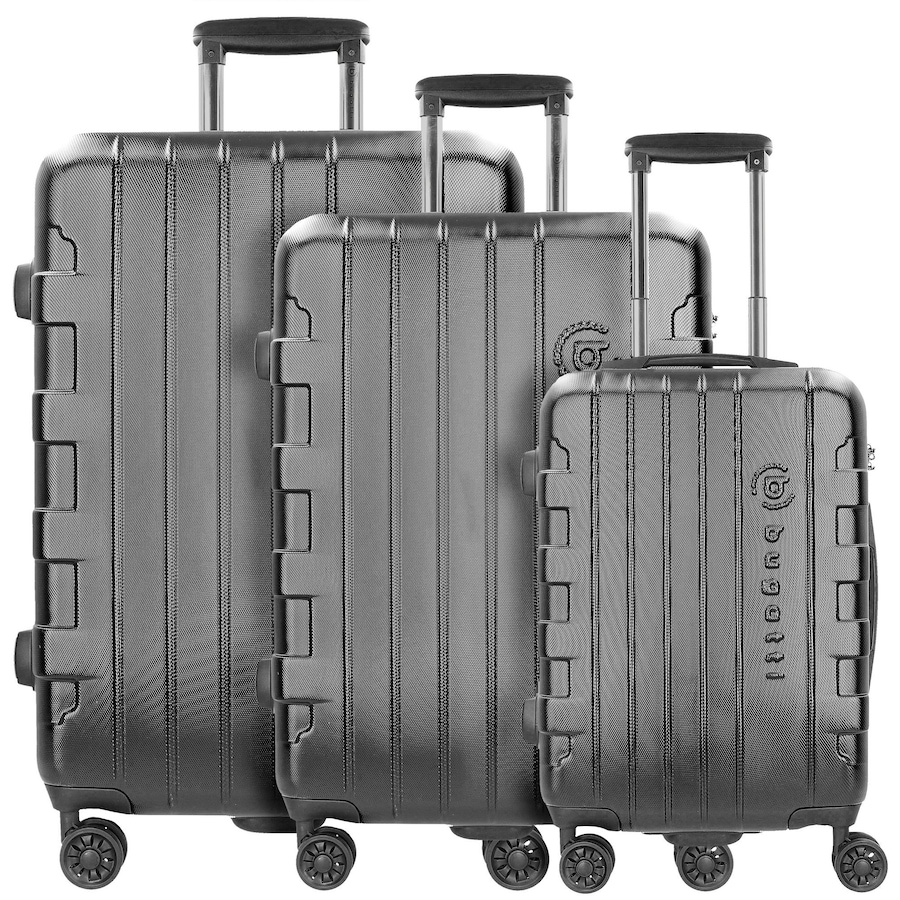 Bugatti Galatea 4-Rollen Kofferset 3tlg. schwarz Schwarz Herren